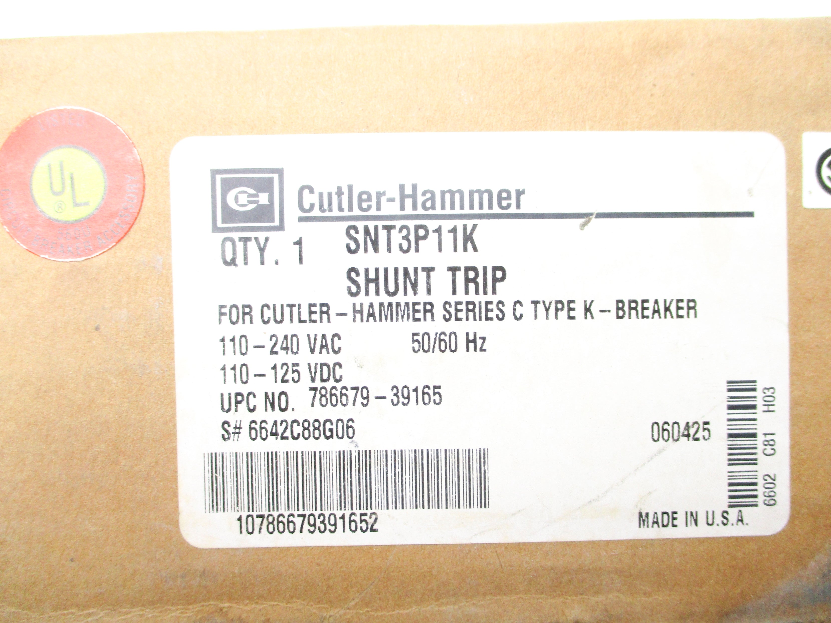 CUTLER HAMMER SNT3P11K SER. C NSFS
