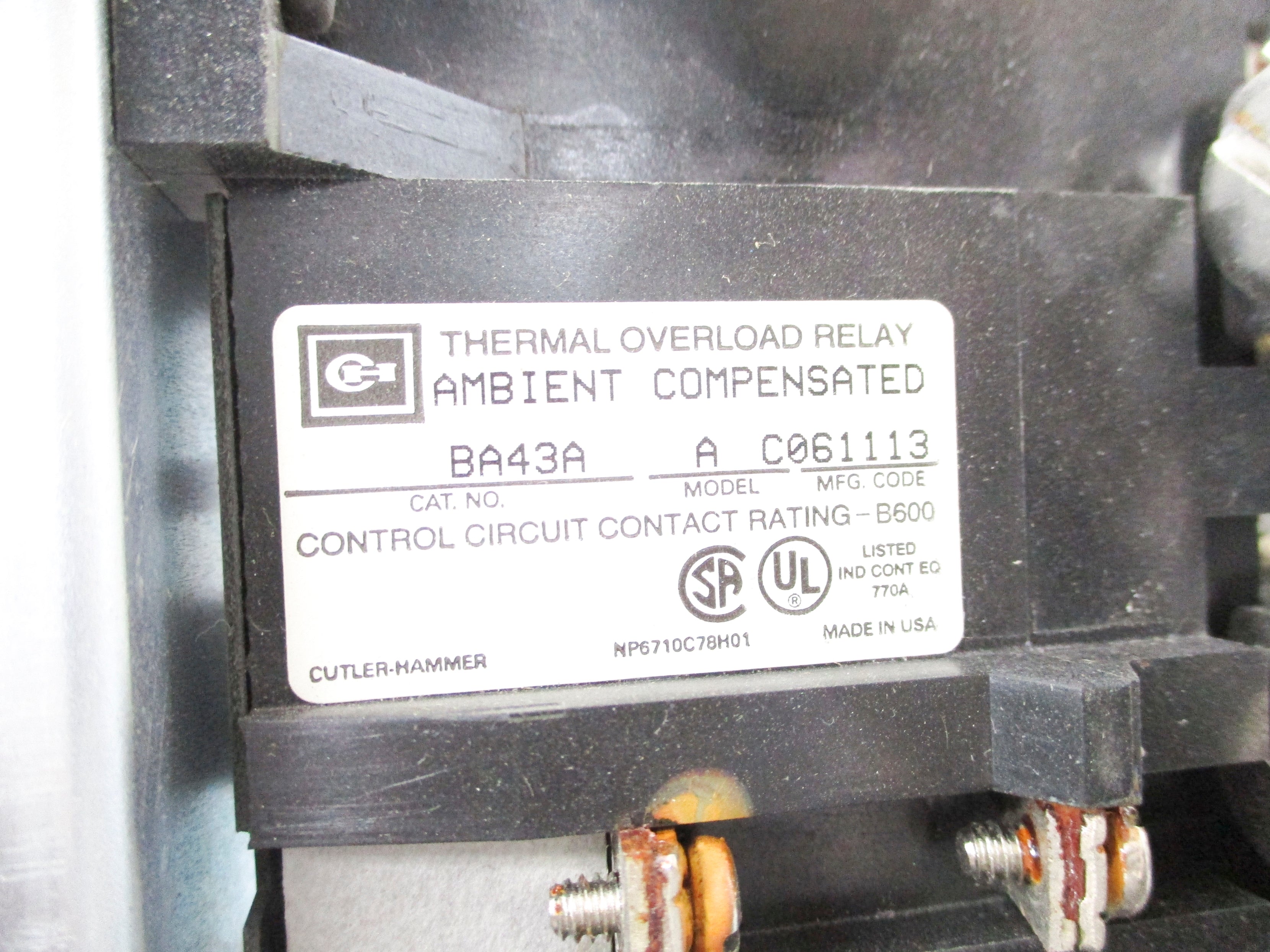 CUTLER HAMMER BA43A NSNP
