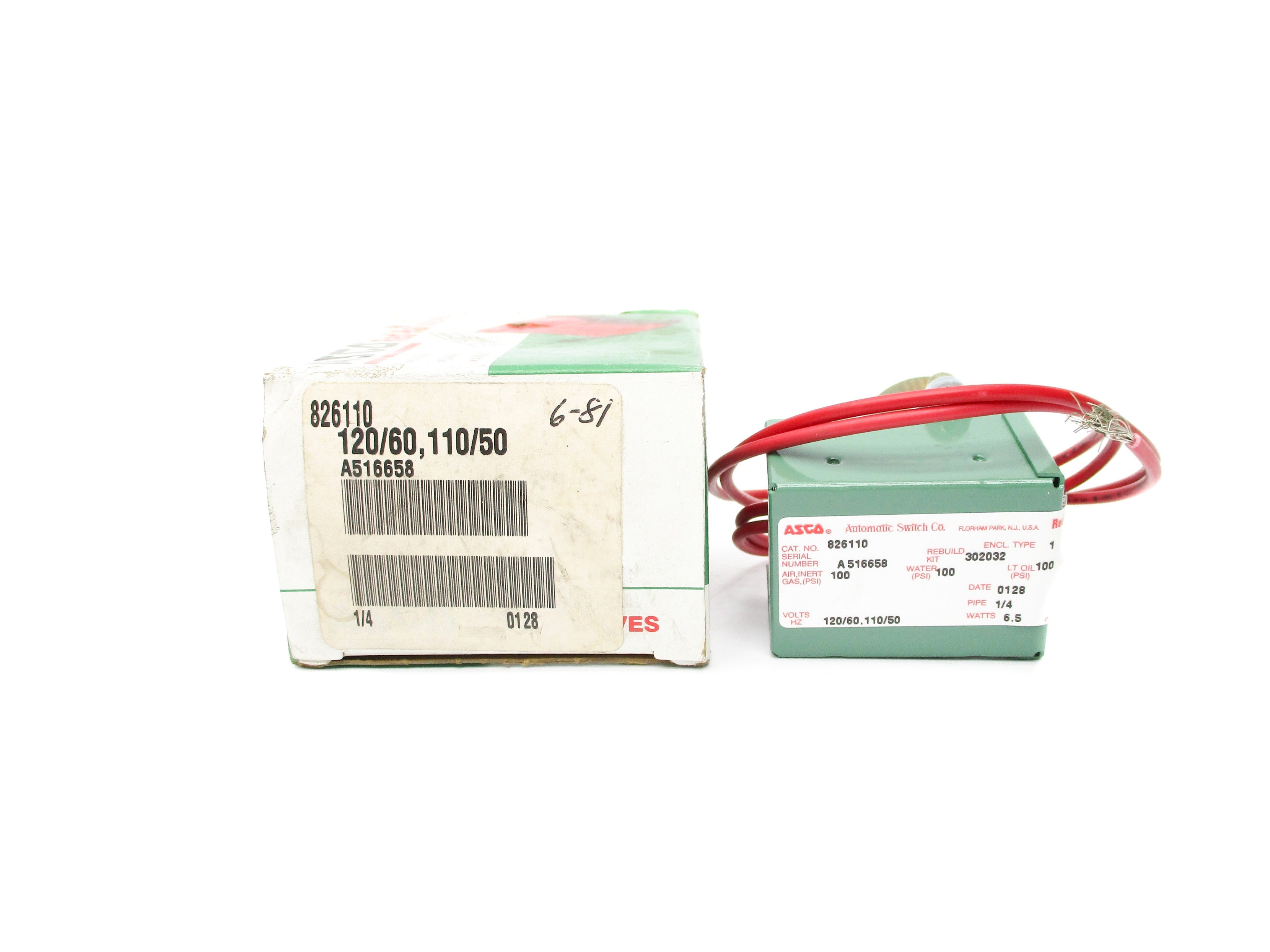 ASCO 826110 110/120V 100PSI NSMP