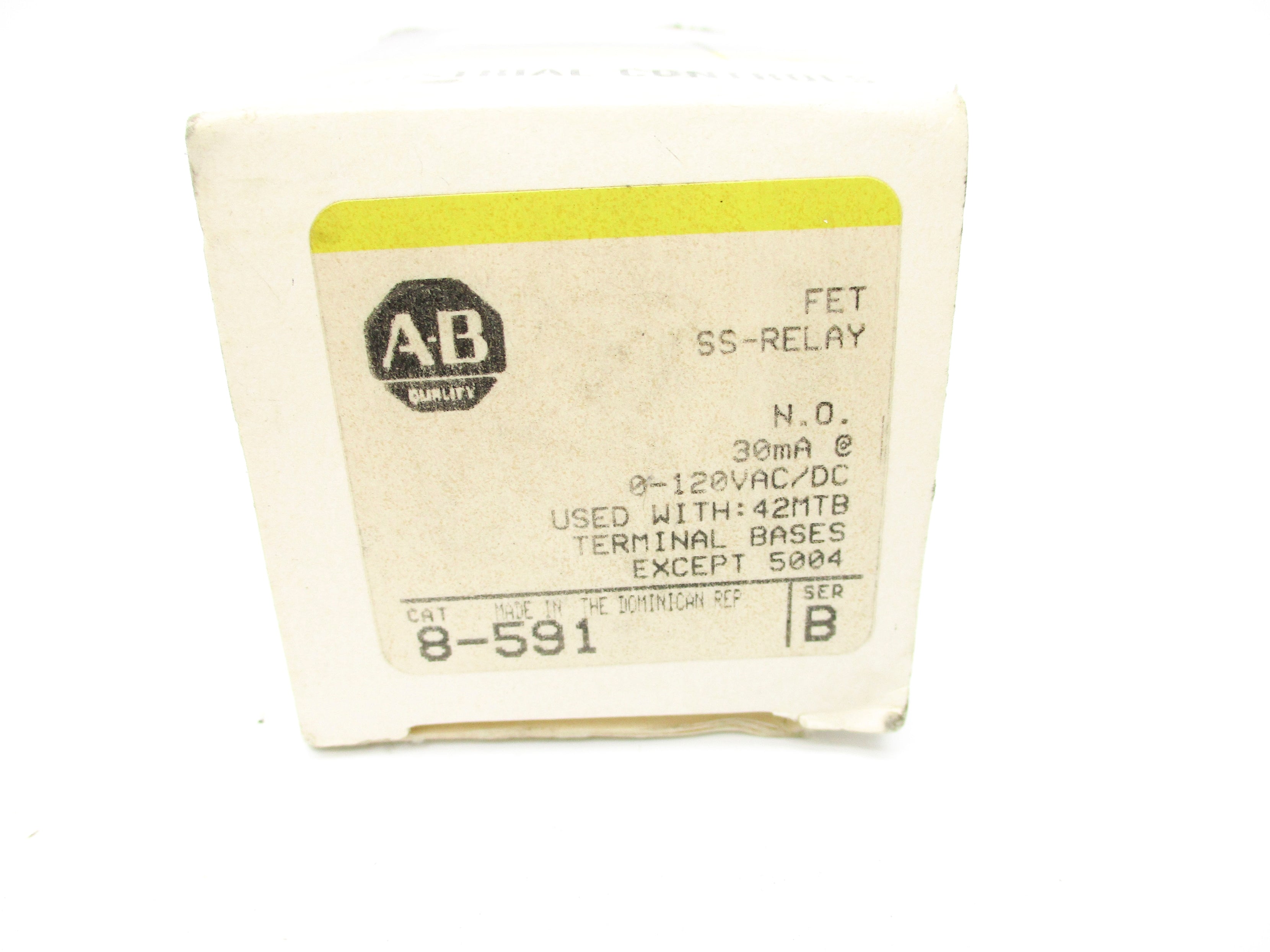 ALLEN BRADLEY 8-591 SER. B 120VAC (BK/YL) NSMP