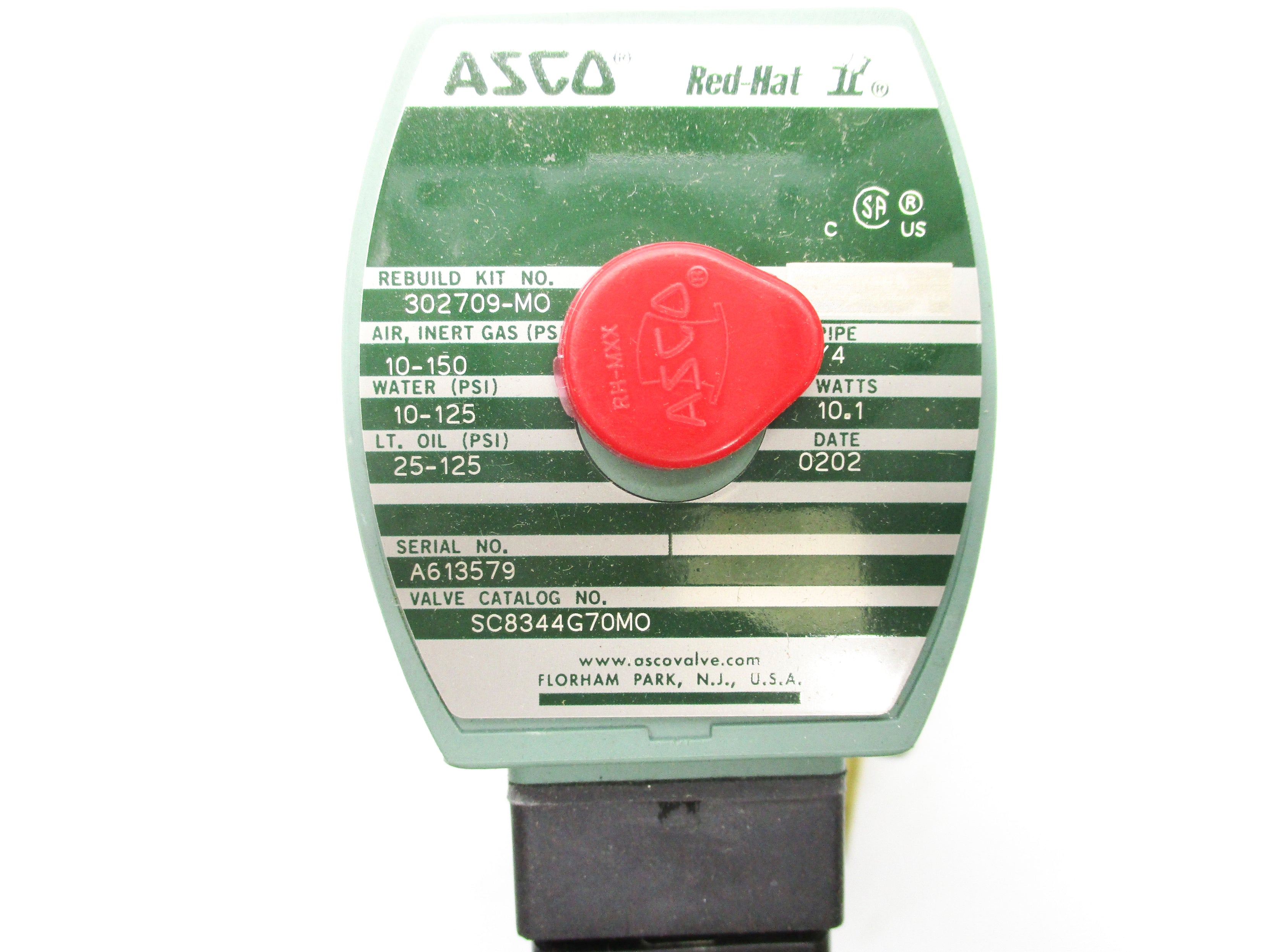 ASCO SC8344G70MO 110/120V 150PSI NSNP