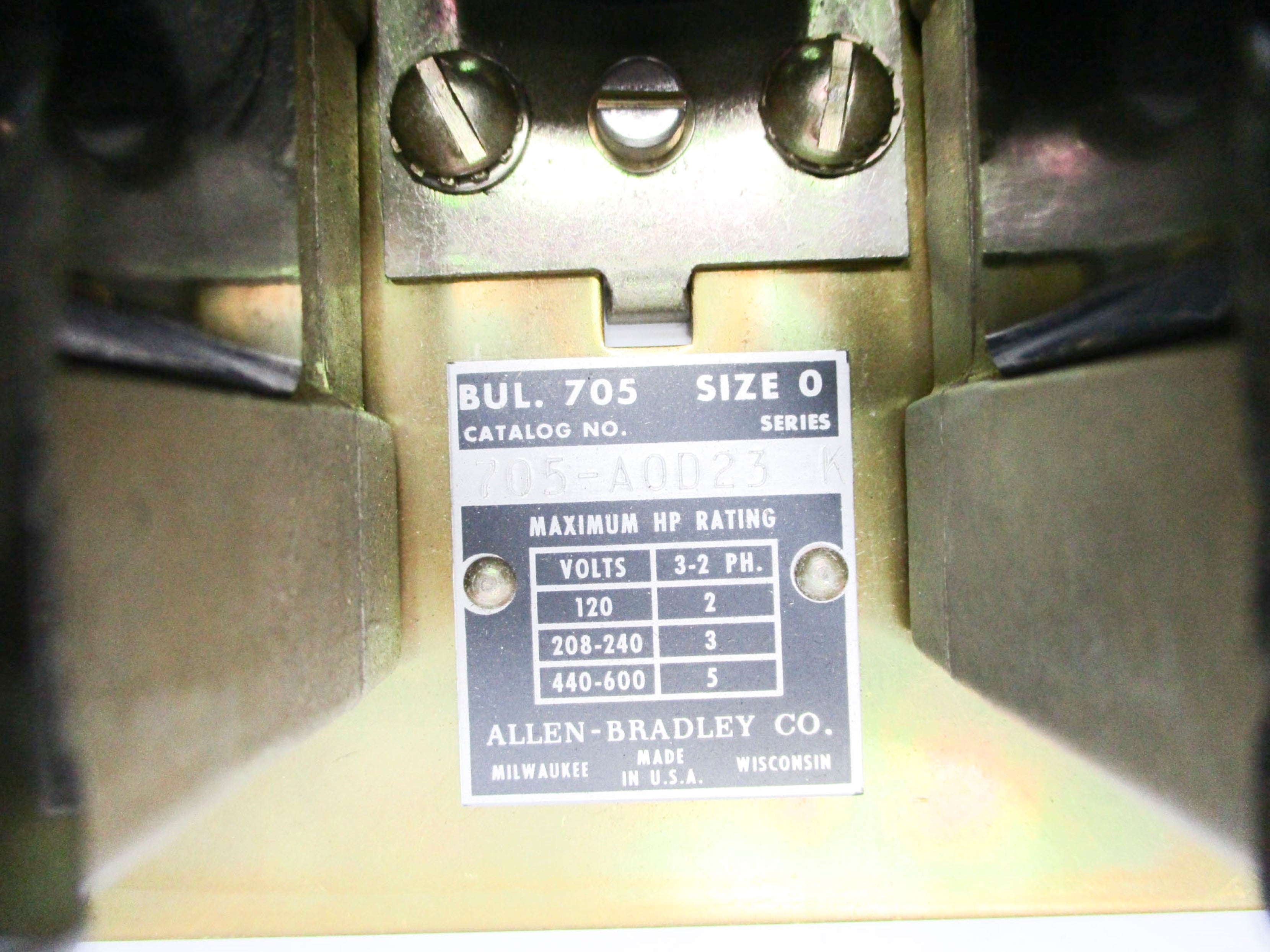 ALLEN BRADLEY 705-AOD23 SER. K UNMP