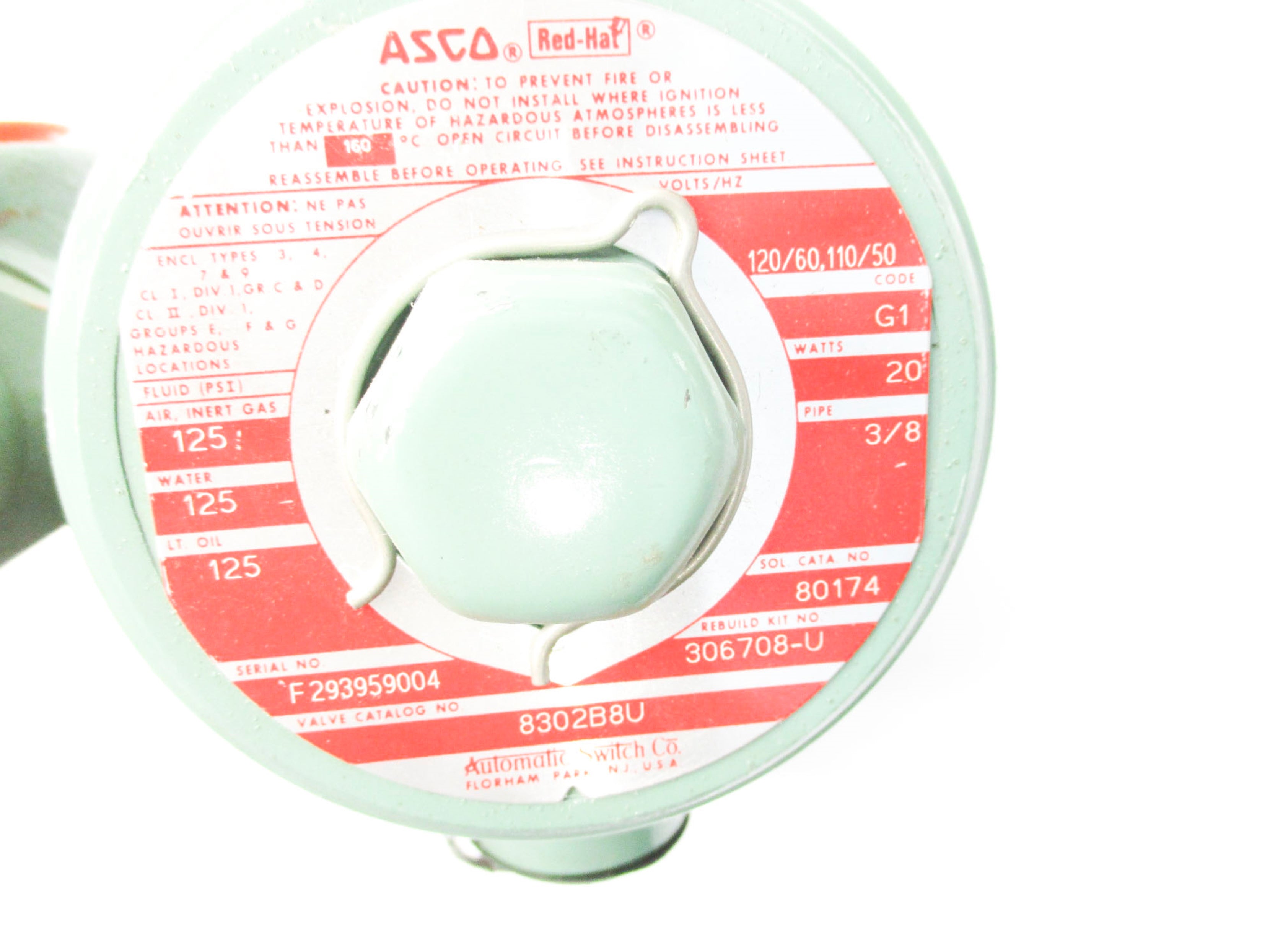 ASCO 8302B8U 110/120V 125PSI NSNP