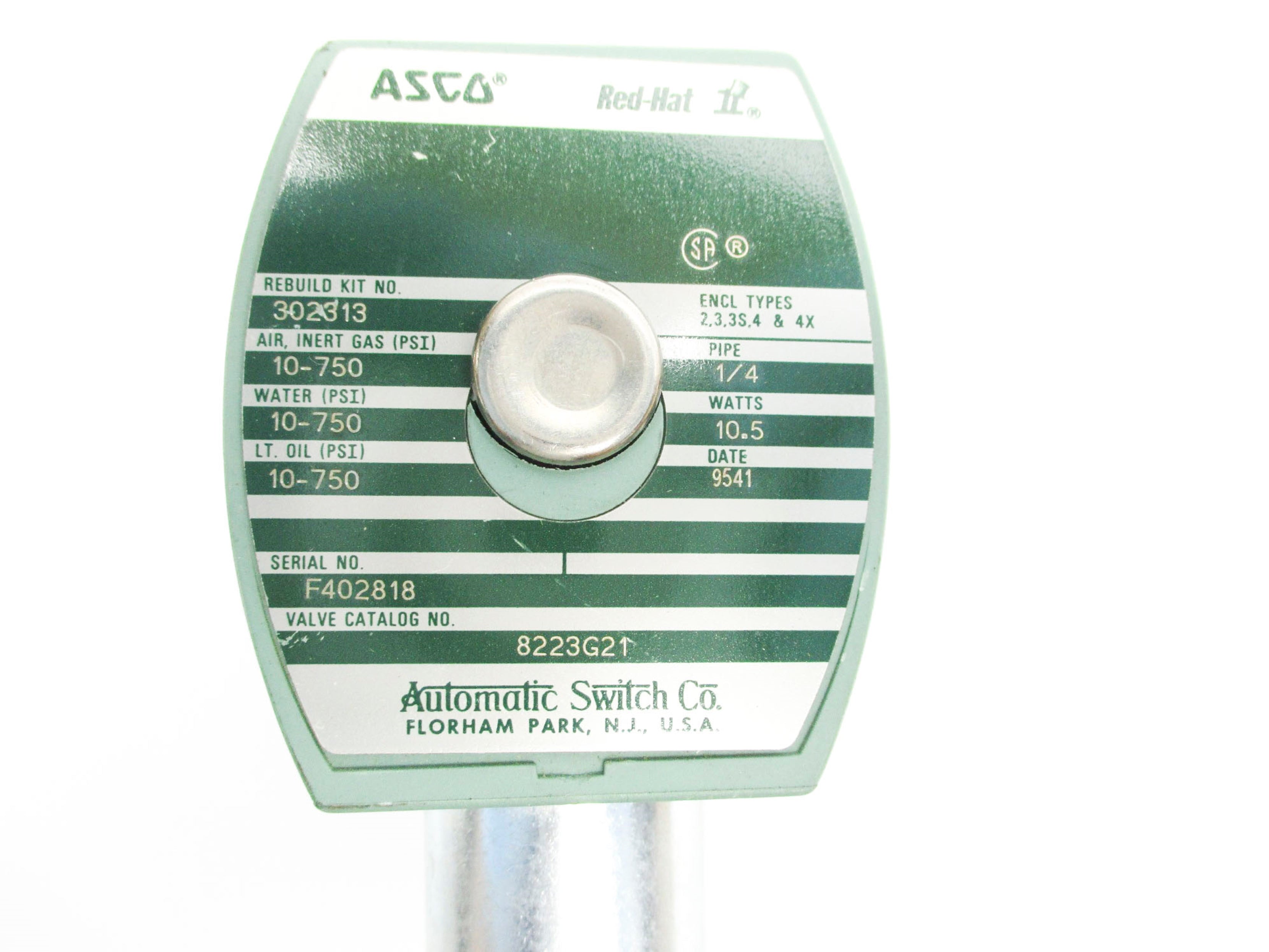 ASCO 8223G21 120/60 110/50 750PSI NSNP