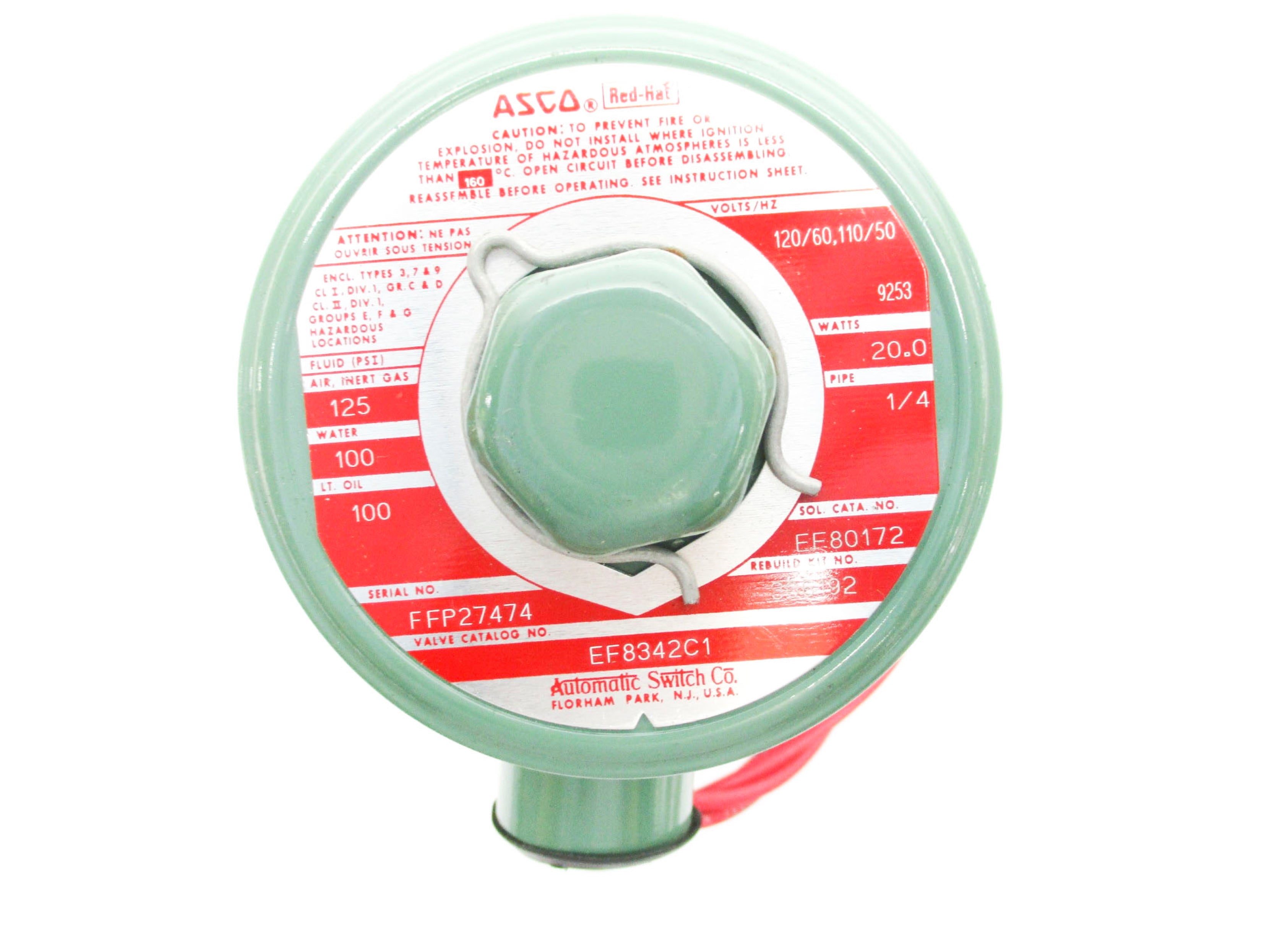 ASCO EF8342C1 120/60 110/50 125PSI NSNP