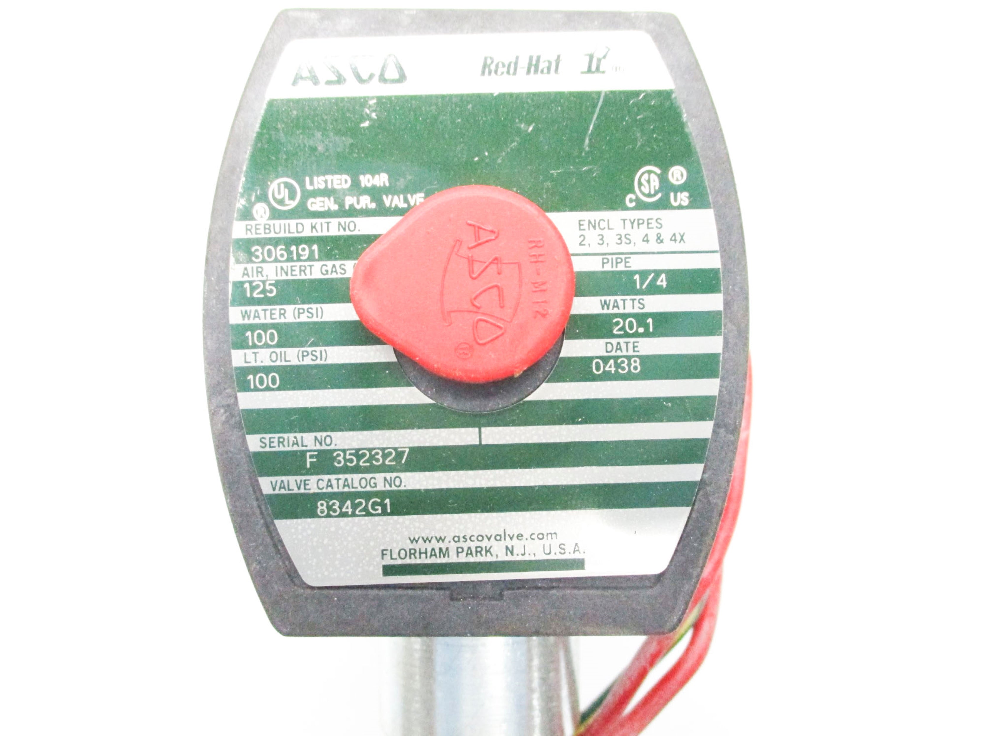 ASCO 8342G1 120/60 125PSI NSNP