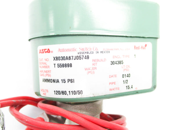 ASCO X8030A67J05749 110/120V 15PSI NSNP