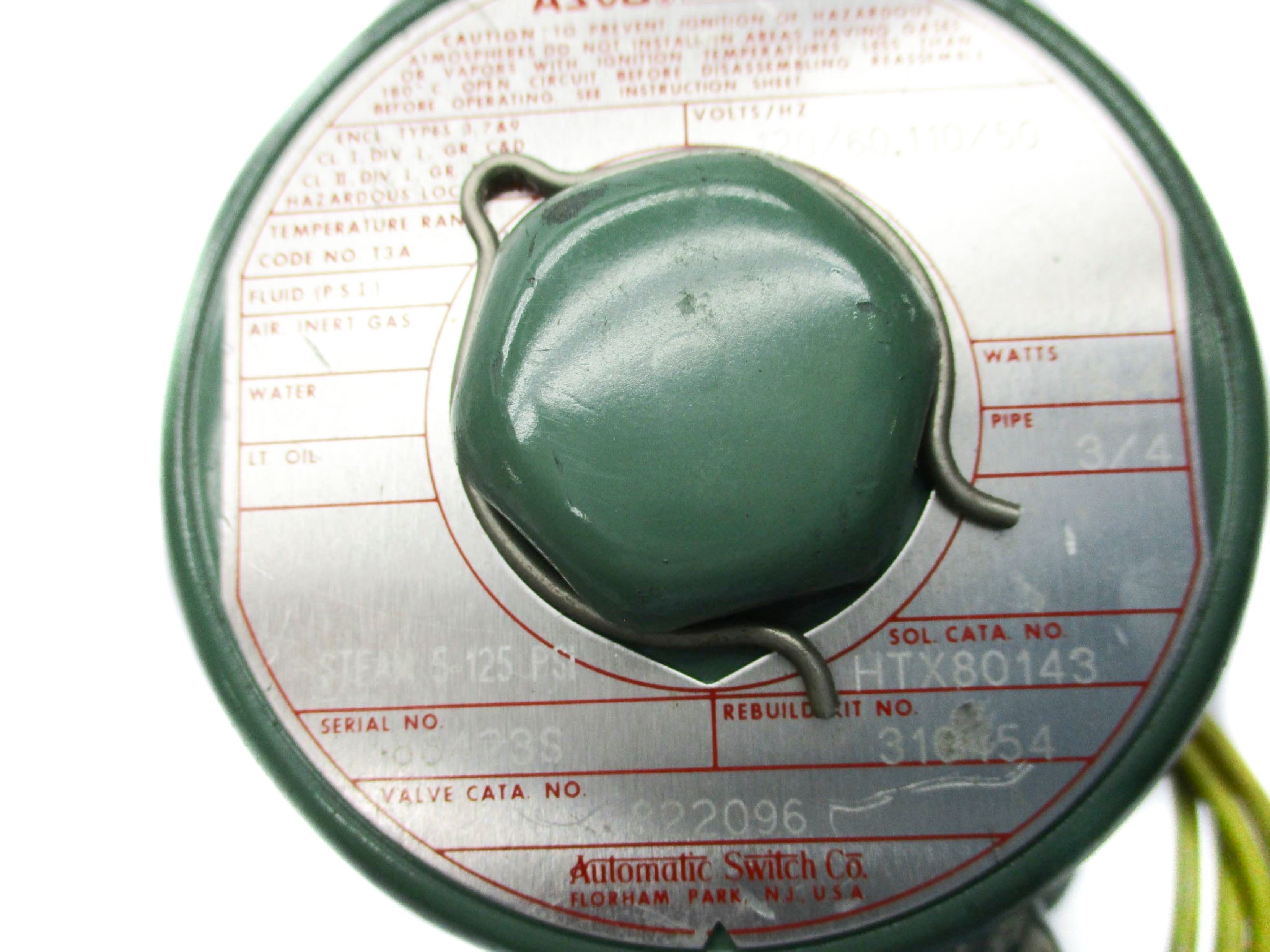 ASCO 822096 110/120V 125PSI NSNP