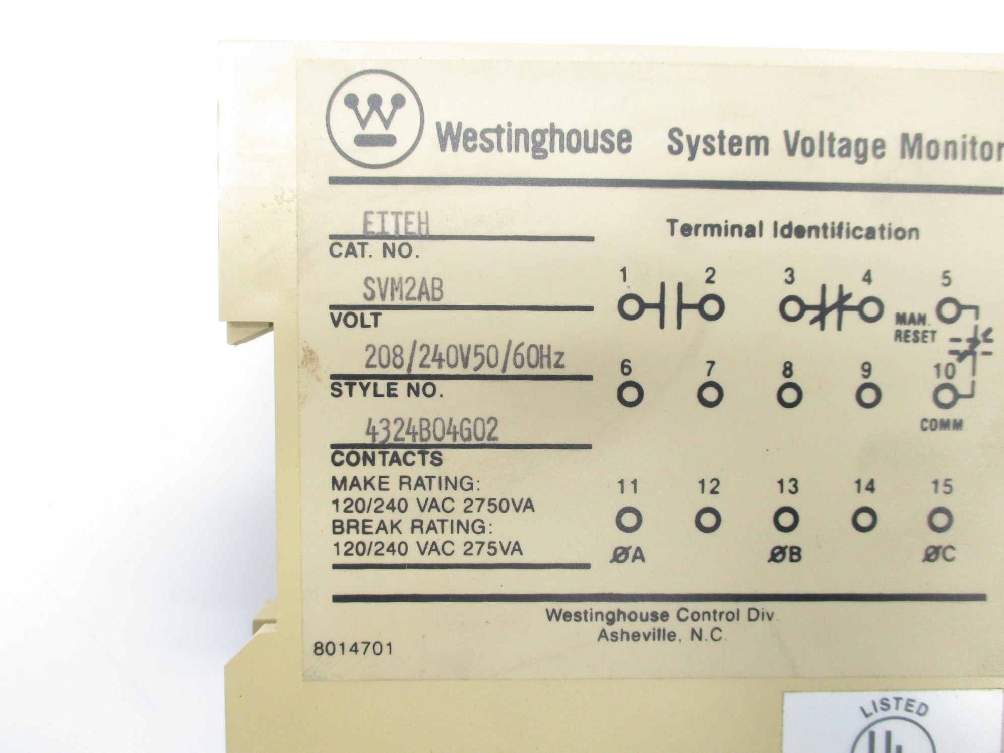 WESTINGHOUSE EITEH 4324B04G02 NSNP