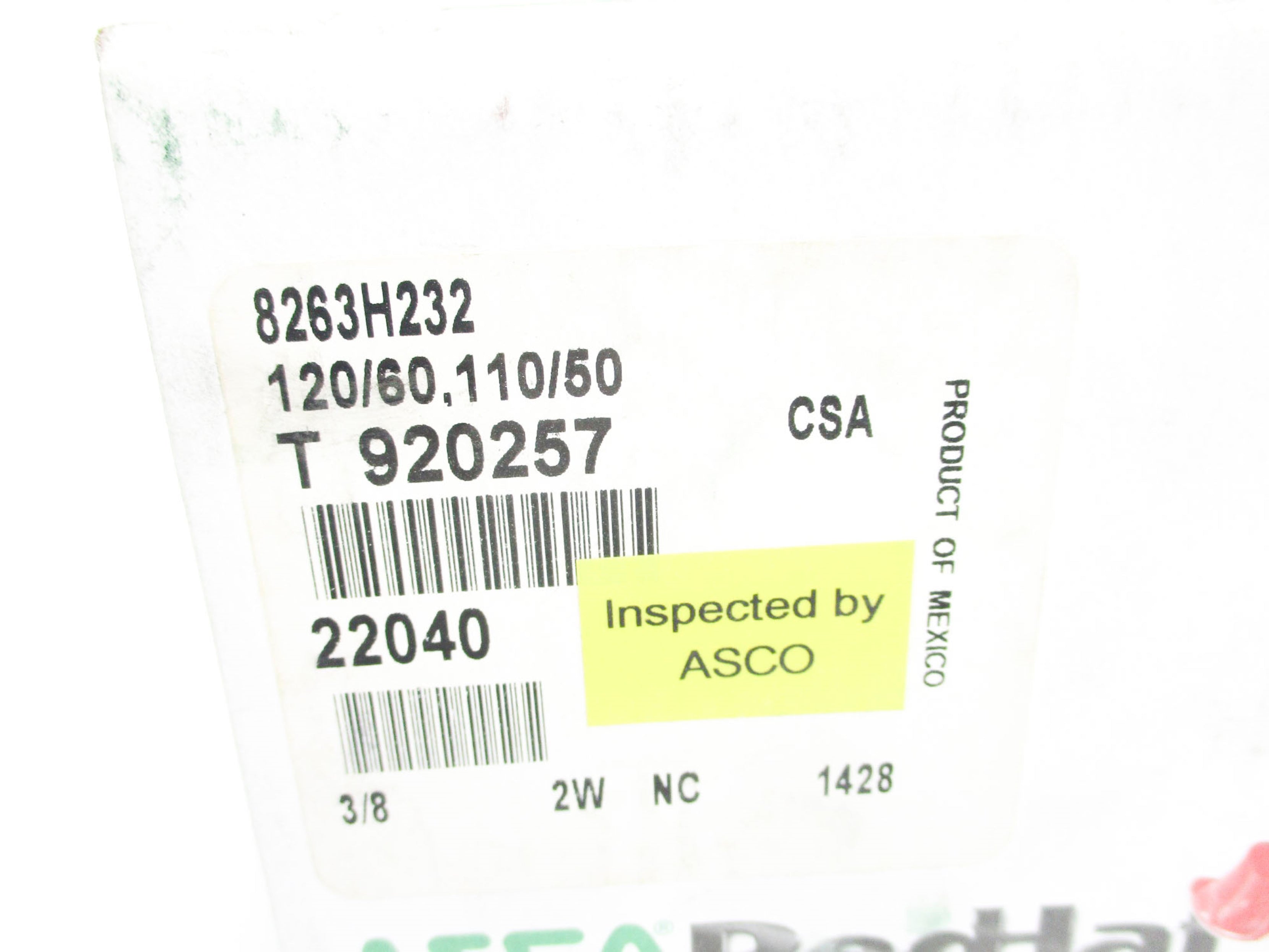 ASCO 8263H232 120/60 110/50 340PSI NSMP