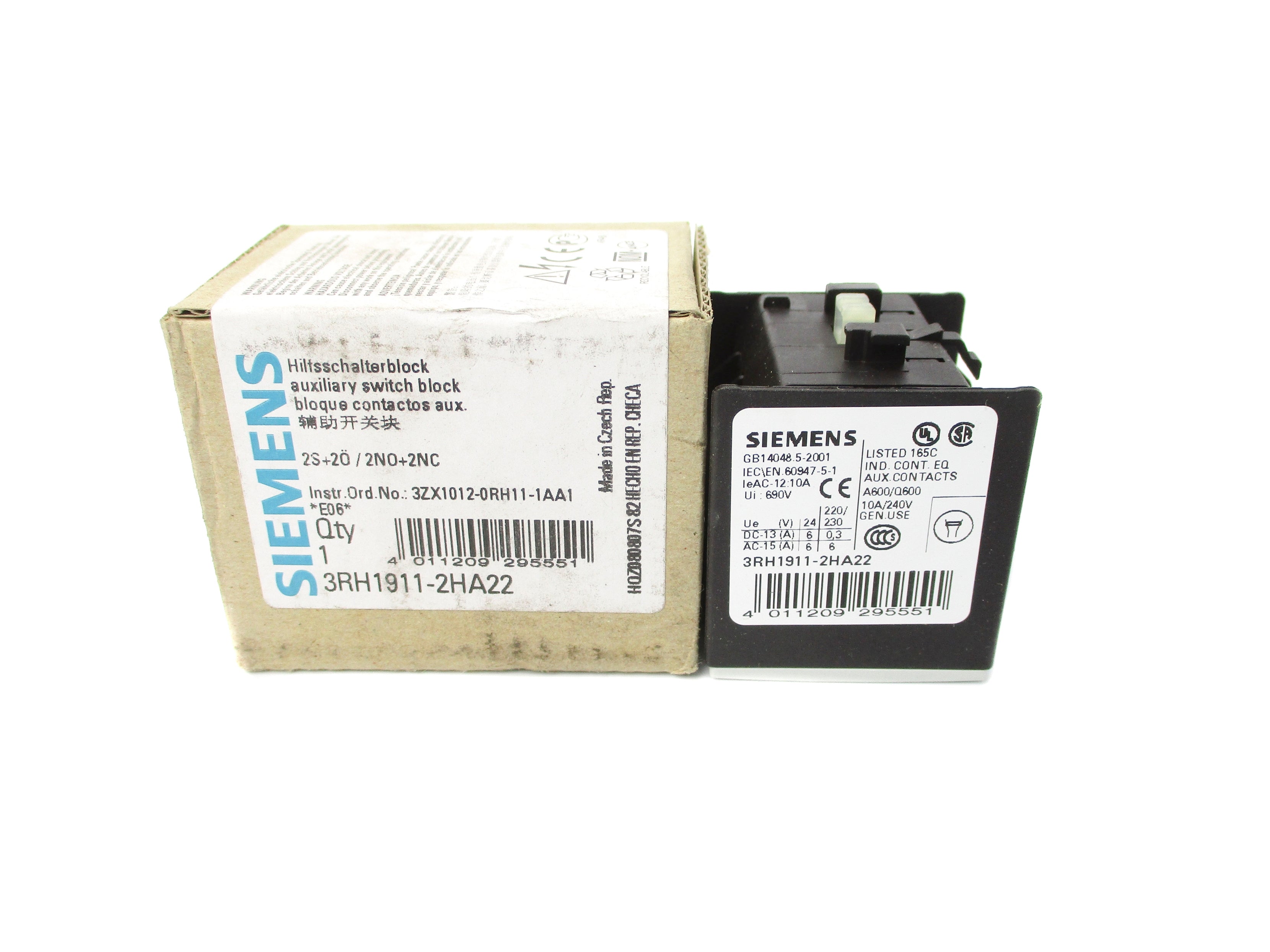 SIEMENS 3RH1911-2HA22 240V 10A NSMP