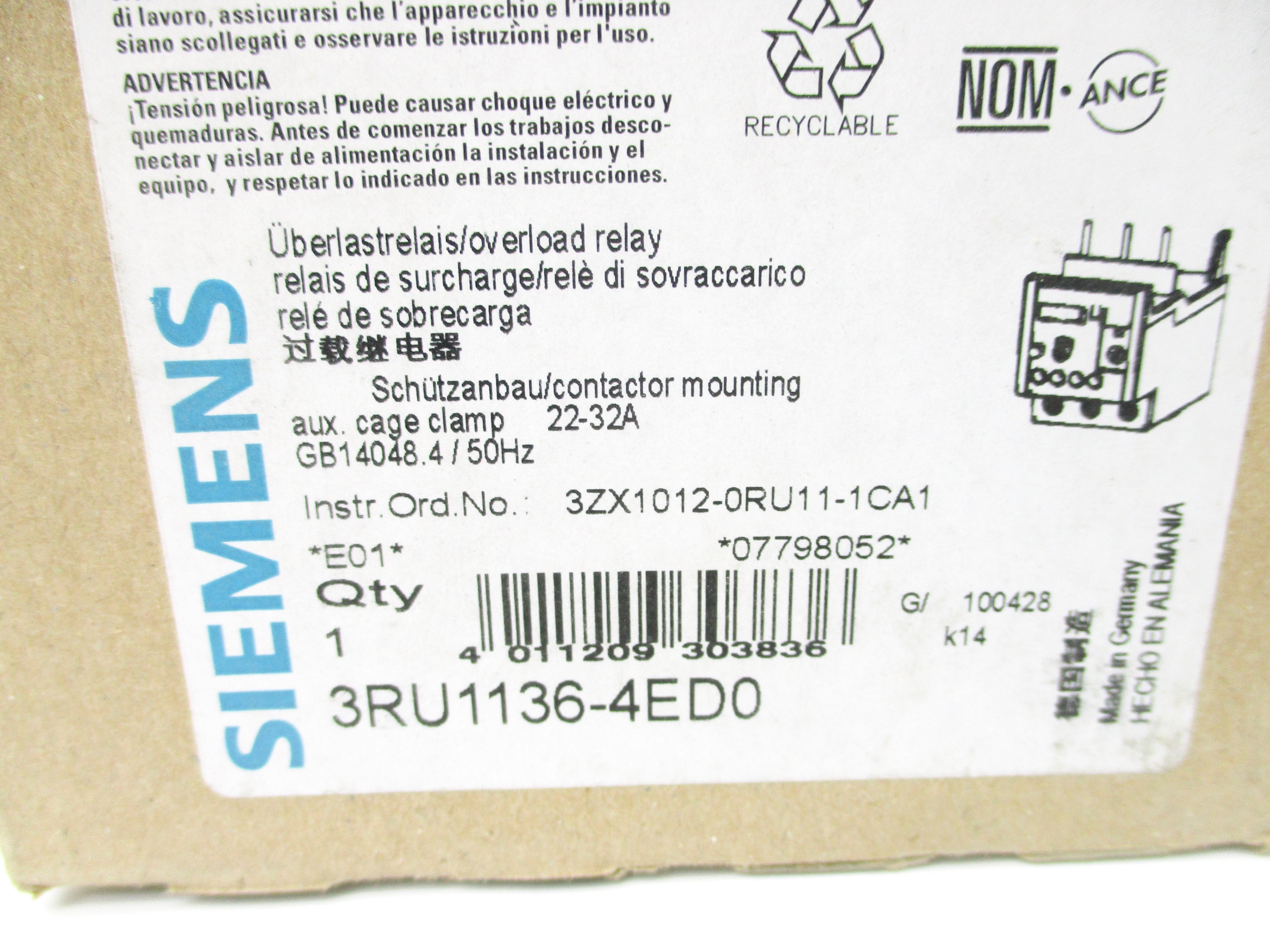 SIEMENS 3RU1136-4ED0 22-32A NSMP