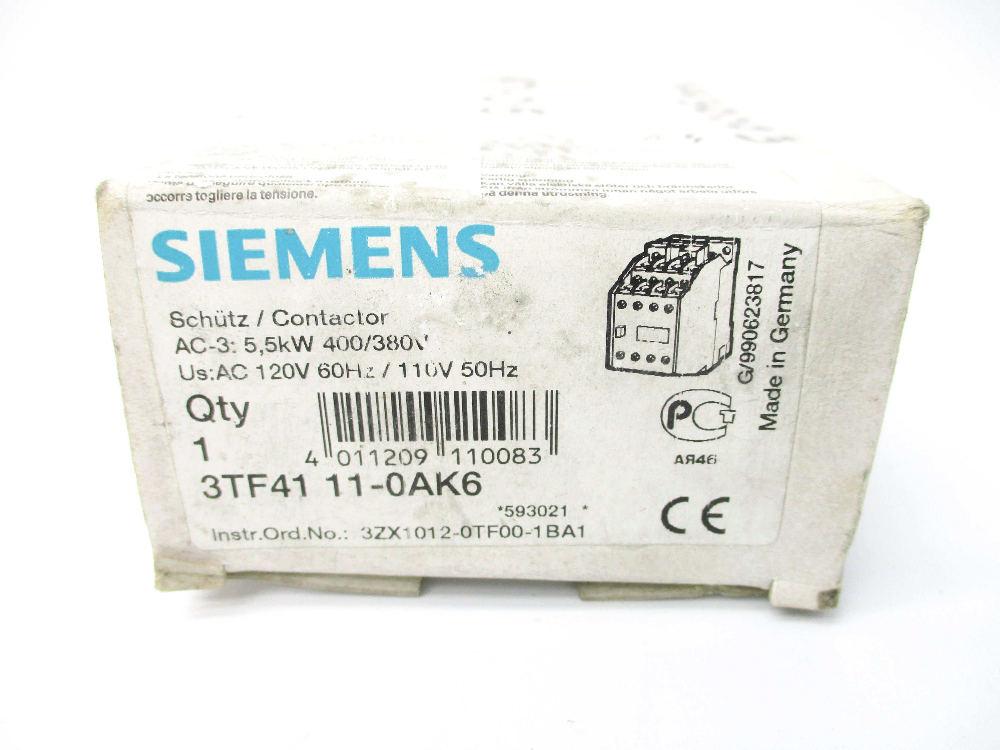 SIEMENS 3TF4111-0AK6 110/120V NSMP