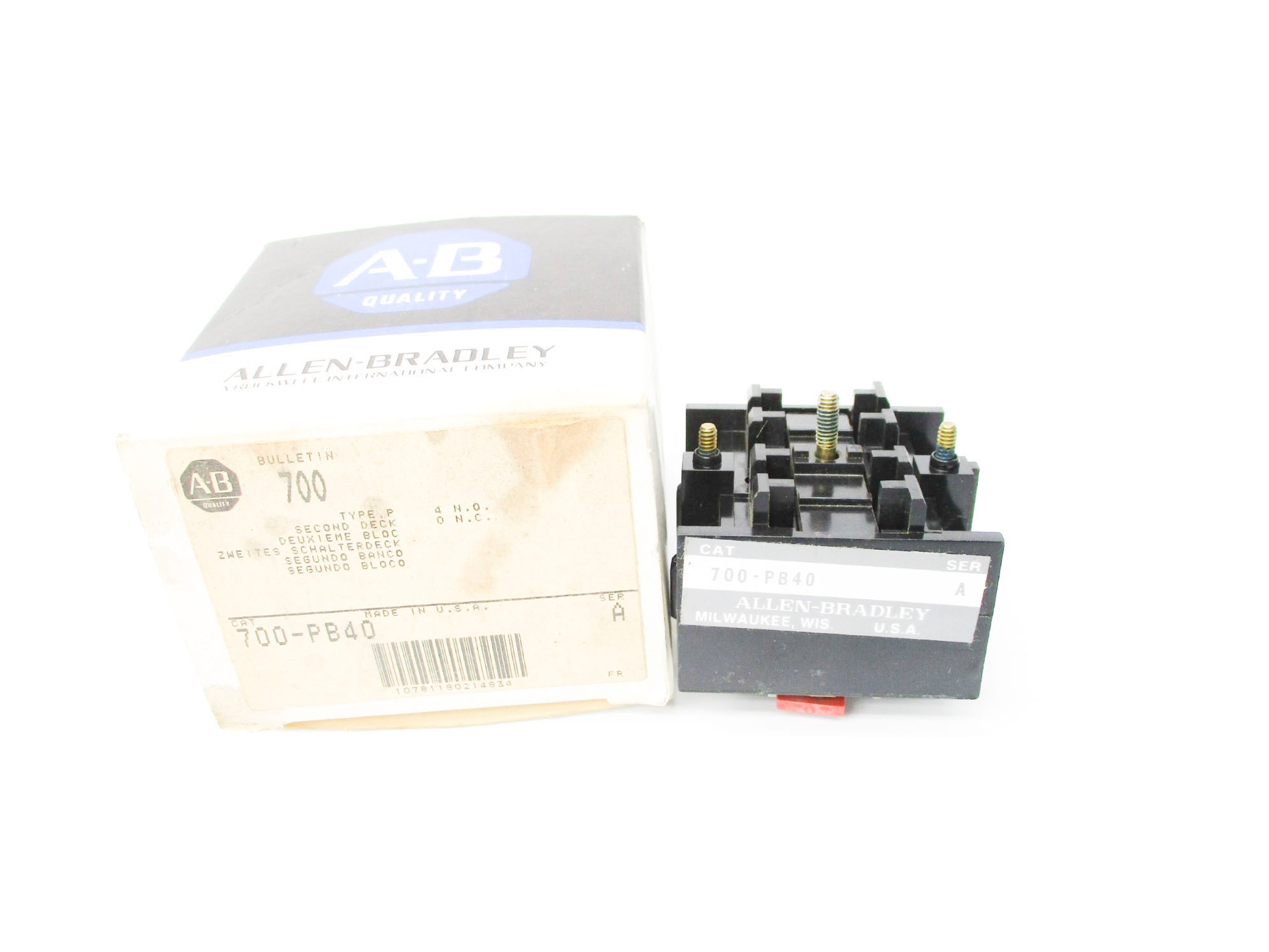ALLEN BRADLEY 700-PB40 SER. A (BK/BL) NSMP