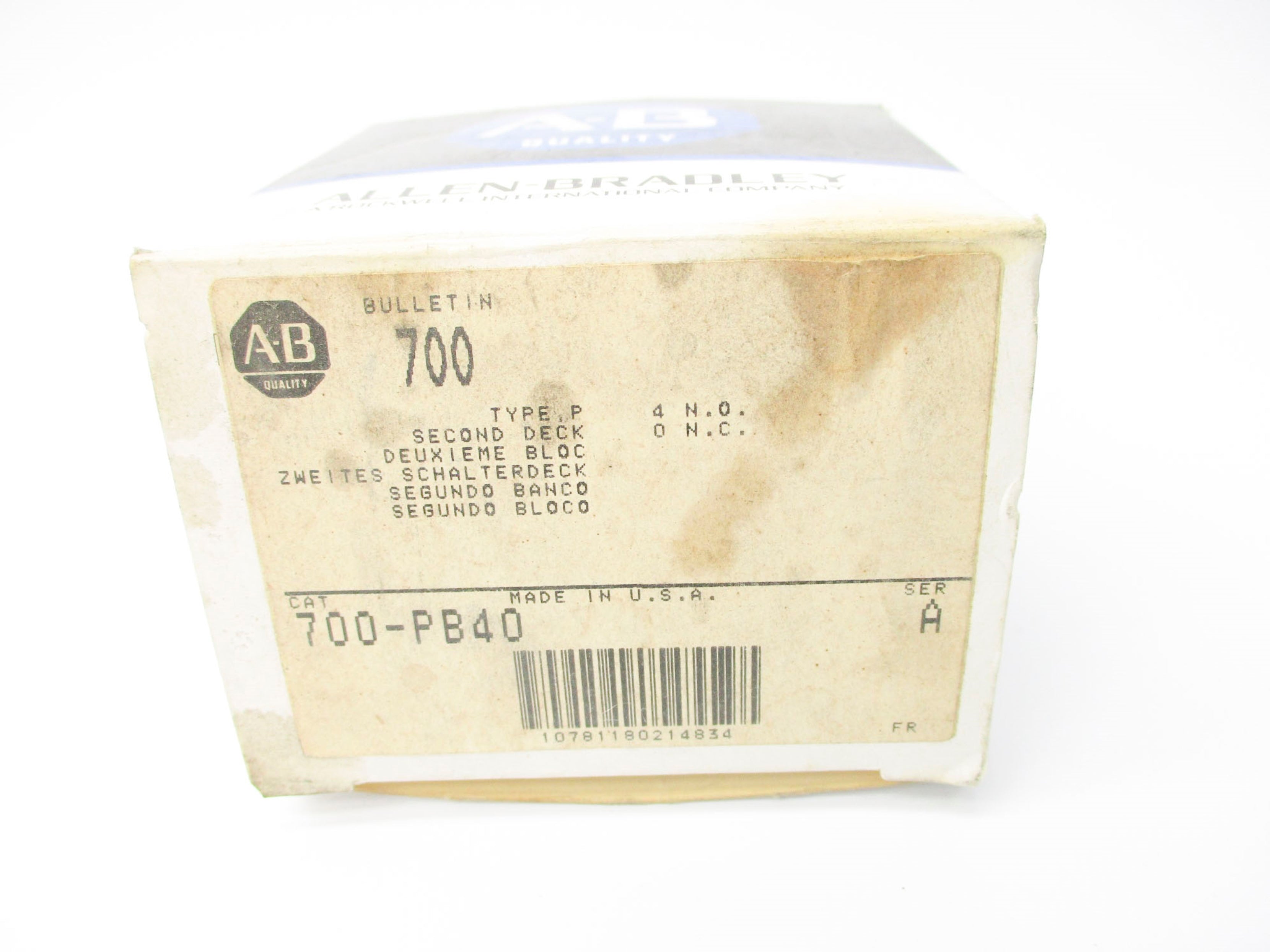 ALLEN BRADLEY 700-PB40 SER. A (BK/BL) NSMP