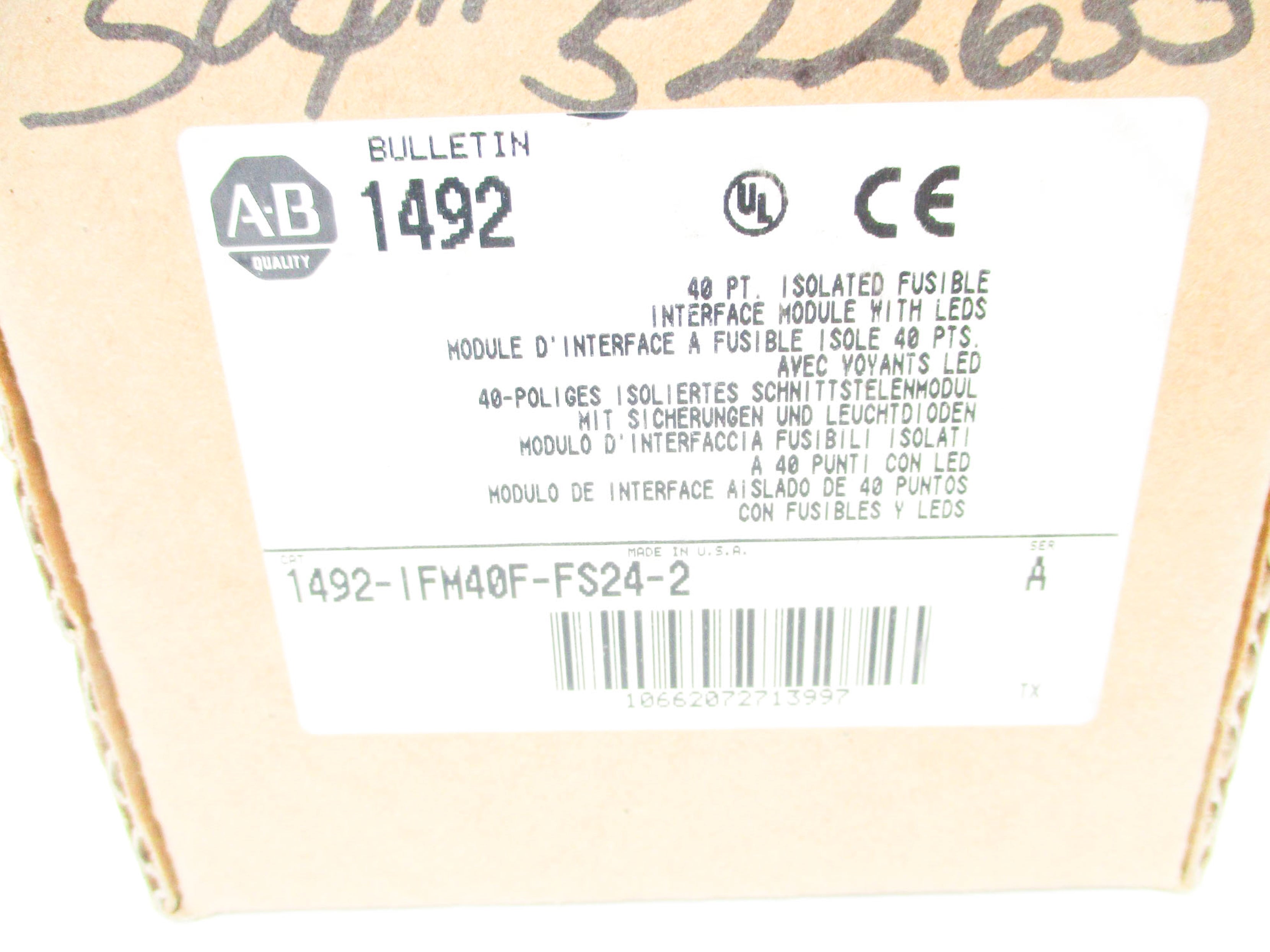 ALLEN BRADLEY 1492-IFM40F-FS24-2 SER. A 10-30VAC/DC (BR/WH) NSMP