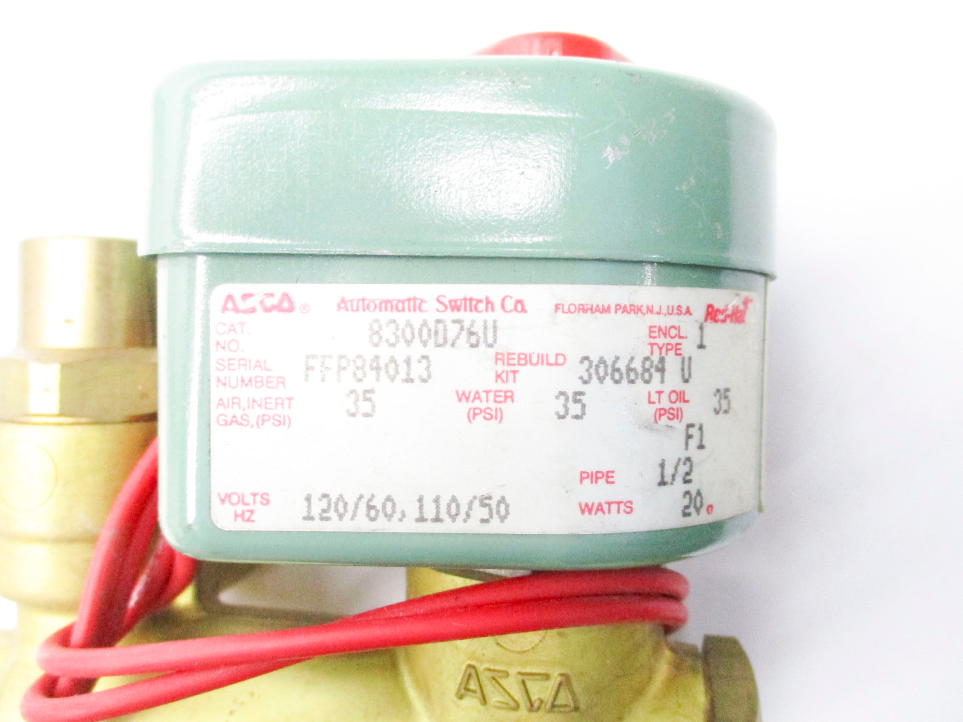 ASCO 8300D76U 120/60 110/50 35PSI NSNP