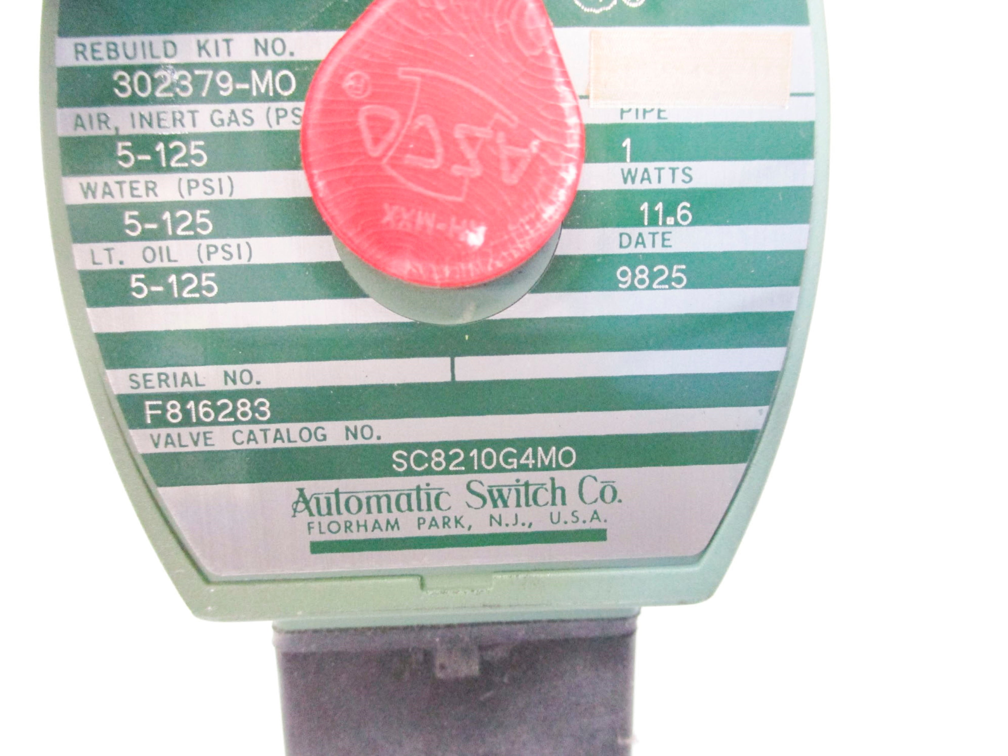 ASCO SC8210G4MO 24/DC 125PSI NSNP