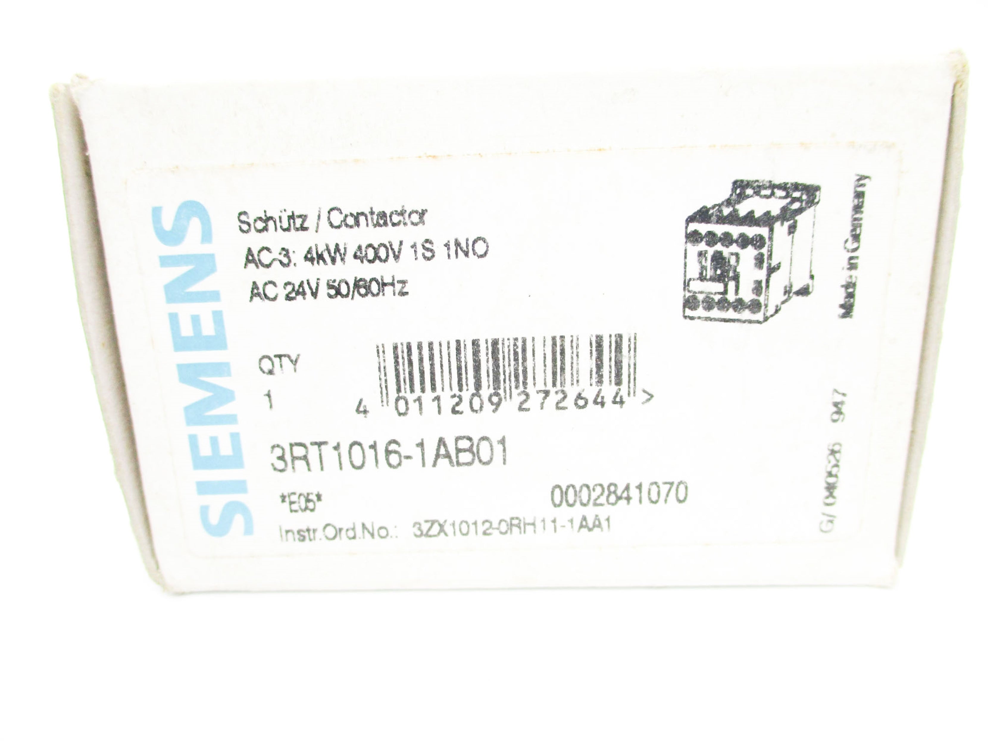 SIEMENS 3RT1016-1AB01 24VAC NSMP