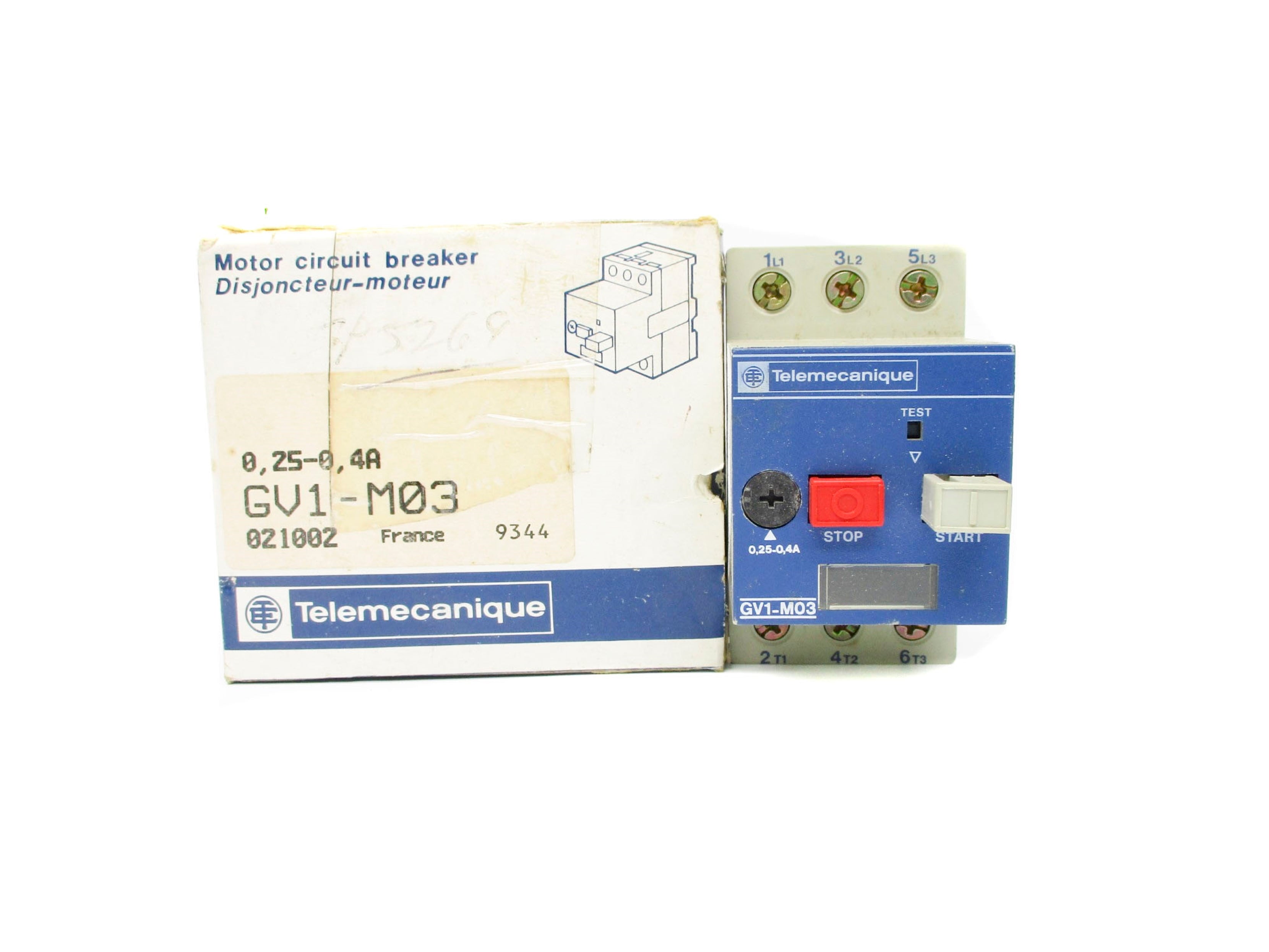 TELEMECANIQUE GV1-M03 0.25-0.4A NSMP