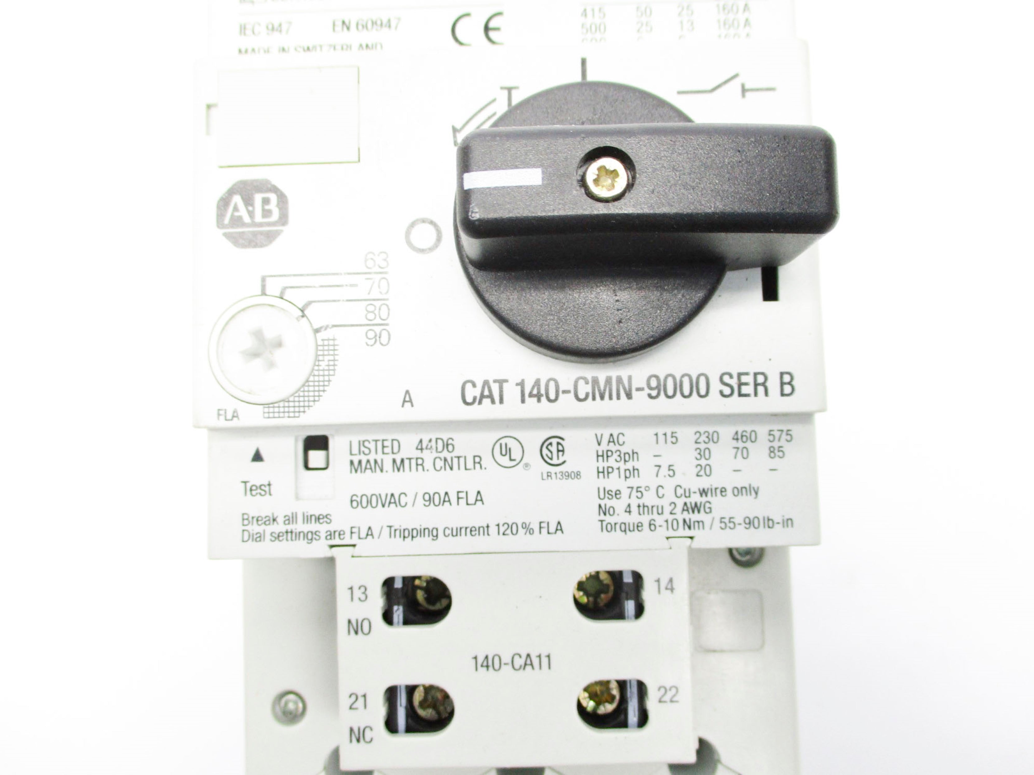 ALLEN BRADLEY 140-CMN-9000 SER. B 63-90A NSNP