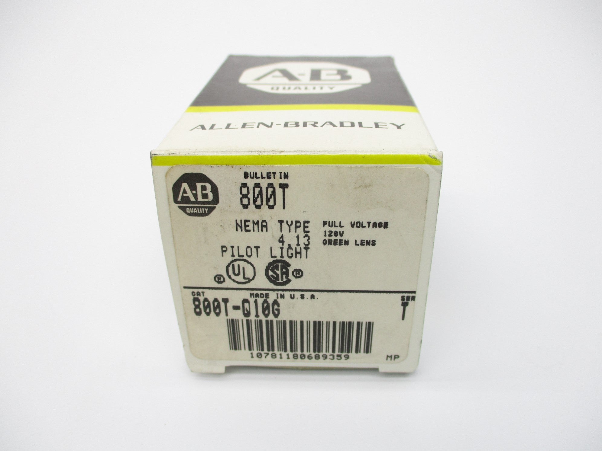 ALLEN BRADLEY 800T-Q10G SER. T (BK/YL) NSMP