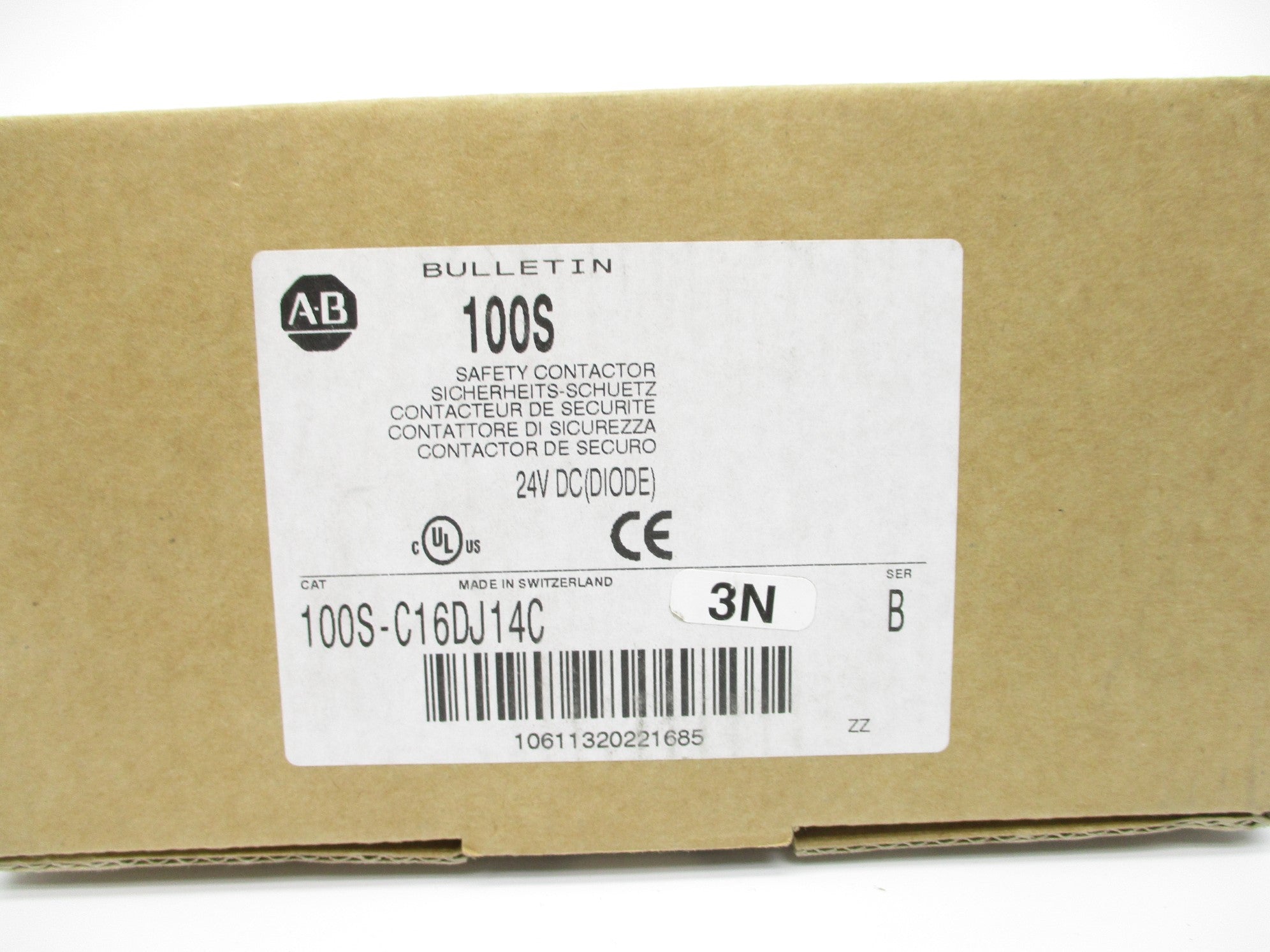 ALLEN BRADLEY 100S-C16DJ14C SER. B 24VDC (BR/WH) NSMP