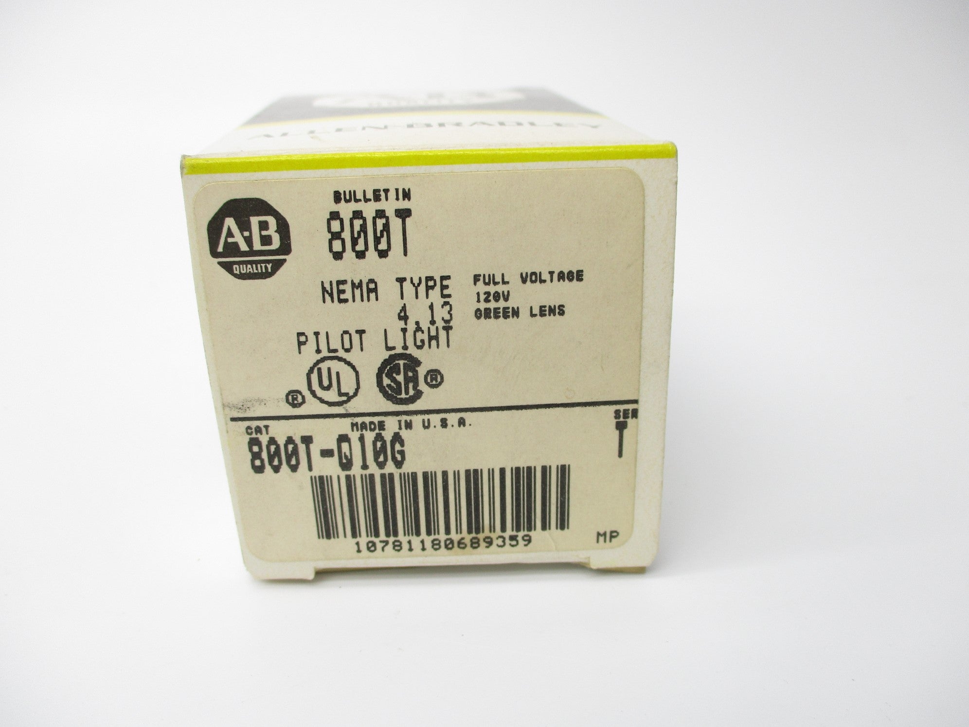ALLEN BRADLEY 800T-Q10G SER. T (BK/YL) NSMP