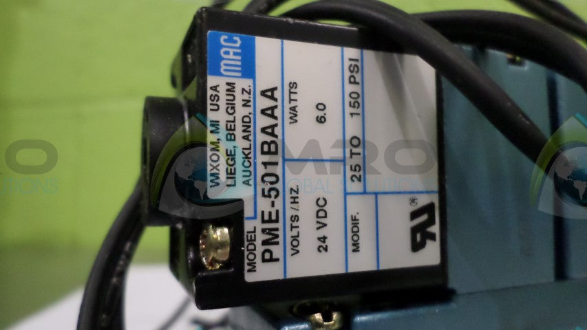 MAC 922B-FM-501BA W/ PME-501-BAAA VALVE *NEW NO BOX*