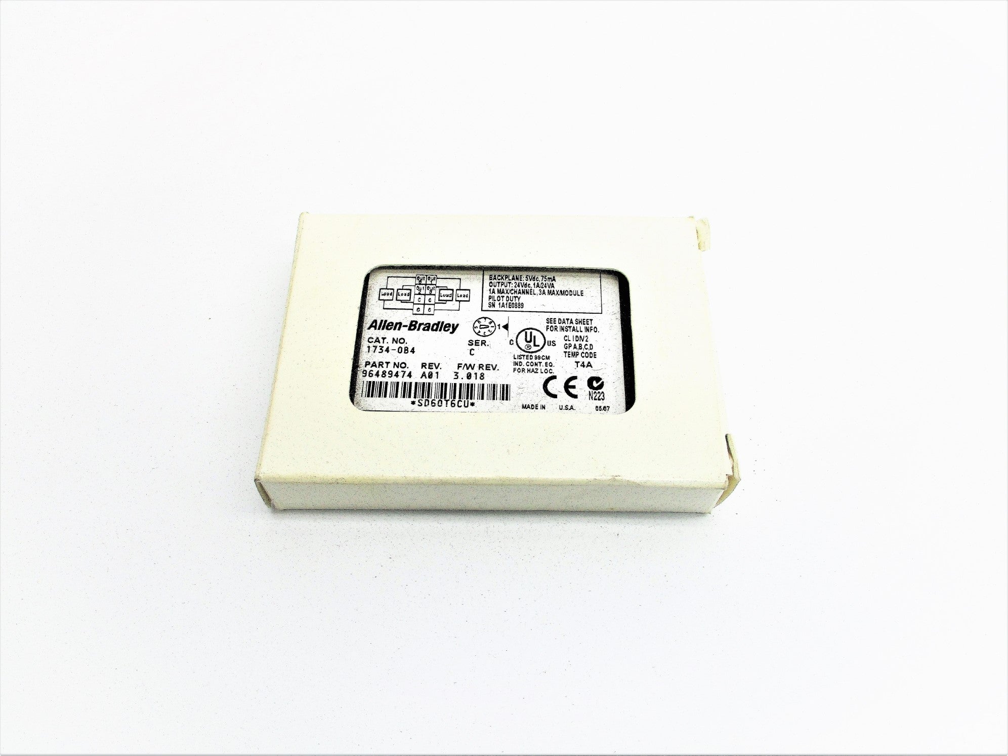 ALLEN BRADLEY 1734-OB4 SER. C F/W 3.018 (WH) NSMP