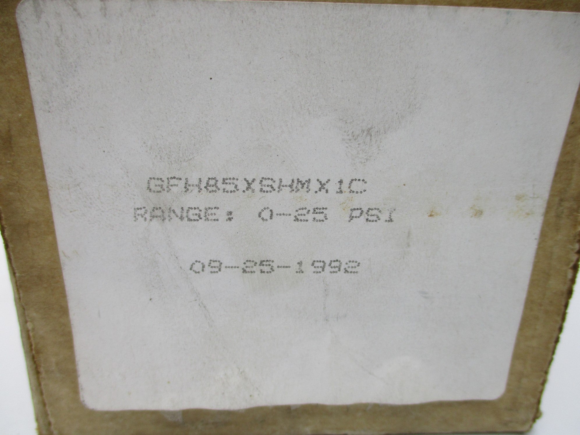 ITT GFH85XSHMX1C 0-25PSI NSMP