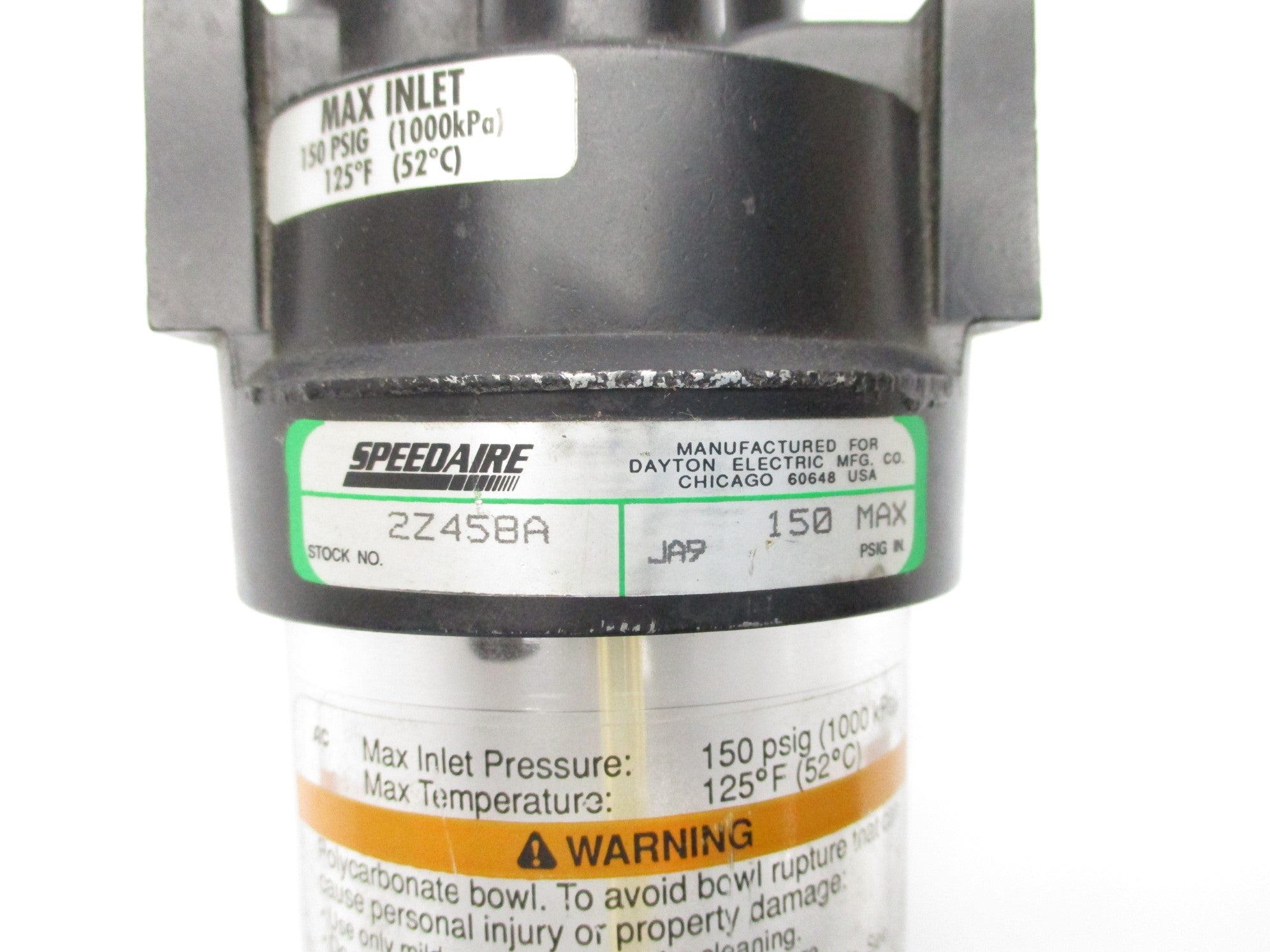 SPEEDAIRE 2Z458A 150PSI NSNP