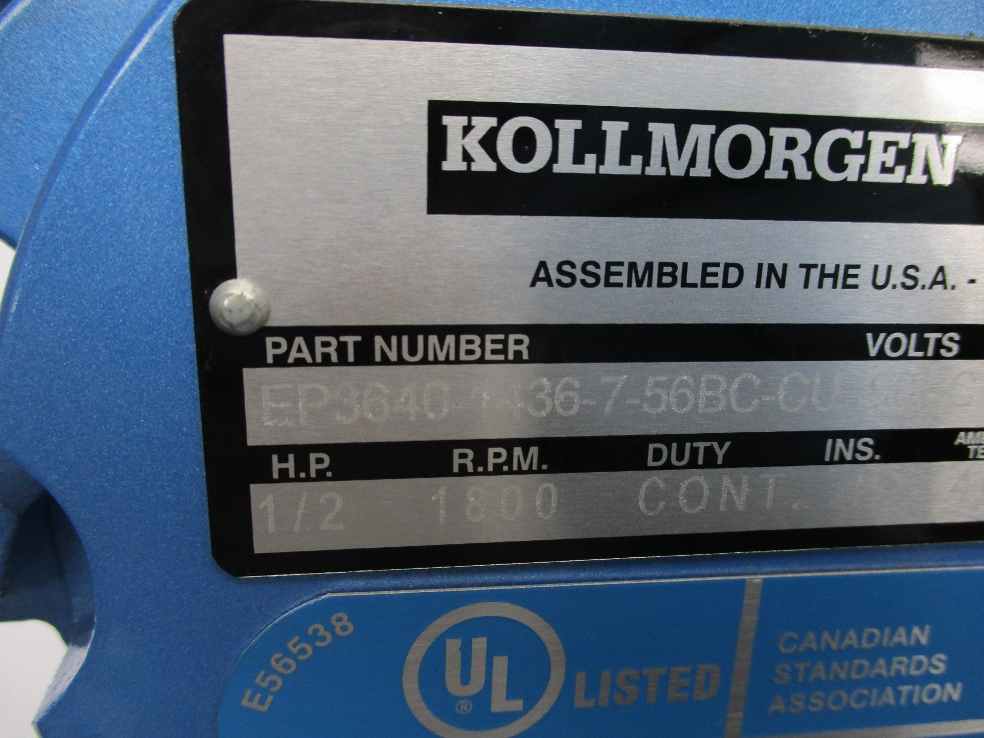KOLLMORGEN EP3640-1436-7-56BC-CU NSNP