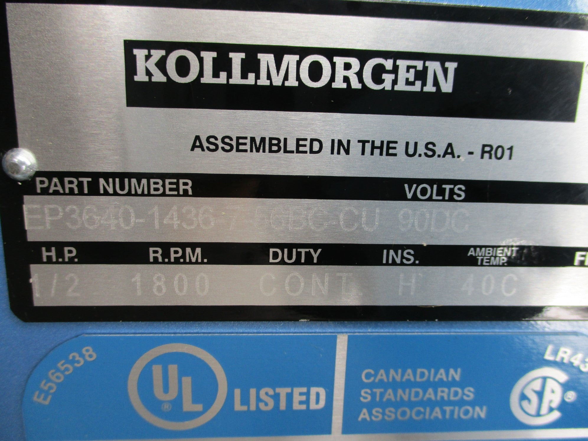 KOLLMORGEN EP3640-1436-7-56BC-CU NSMP
