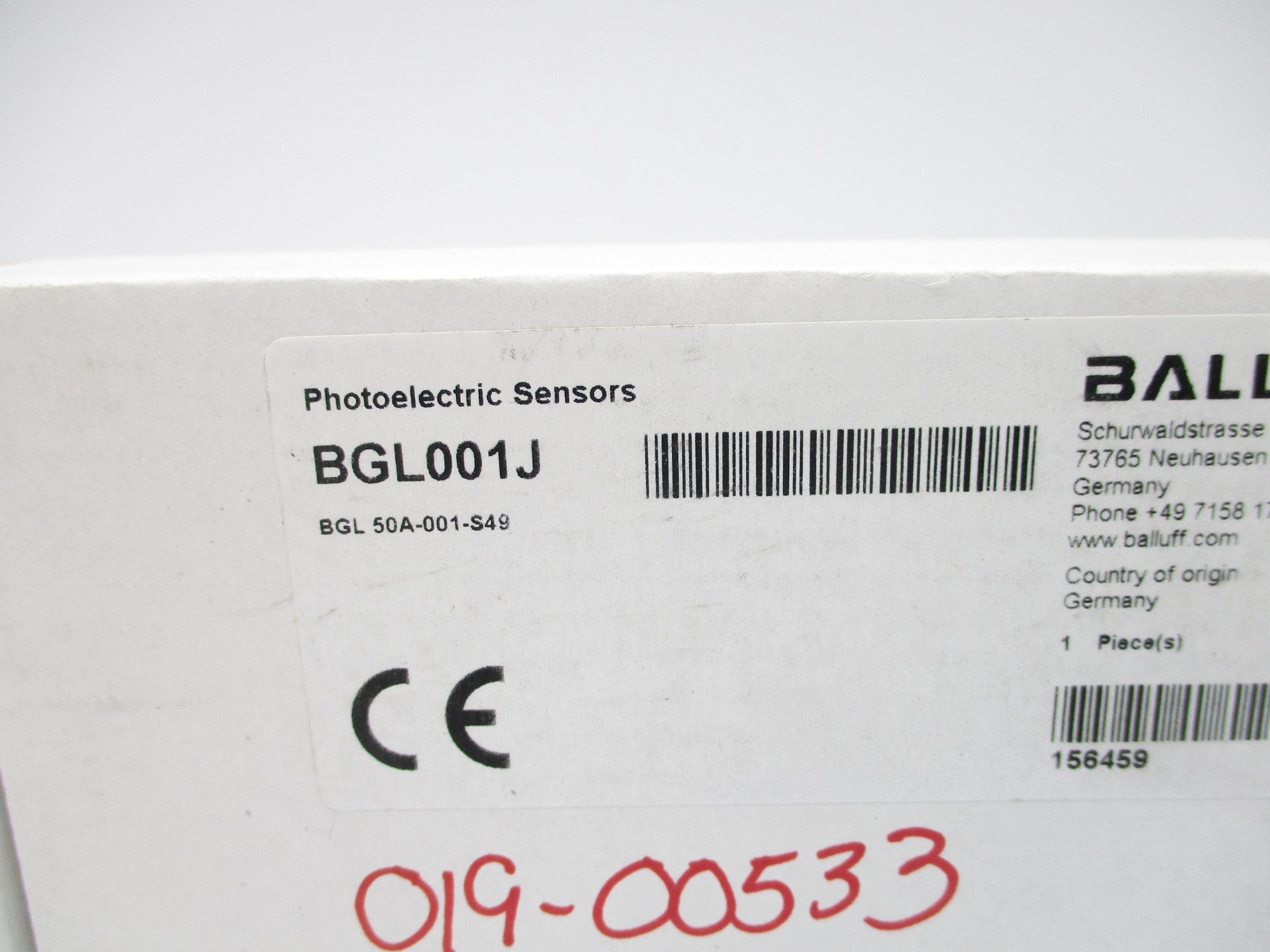BALLUFF BGL50A-001-S49 BGL001J NSMP