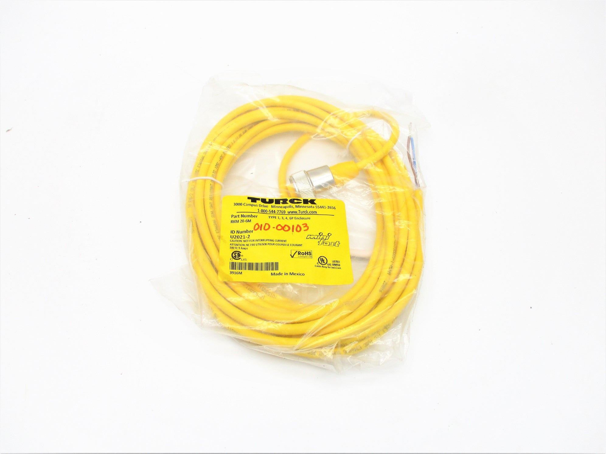 TURCK RKM20-6M U2021-2 300V 9A NSMP