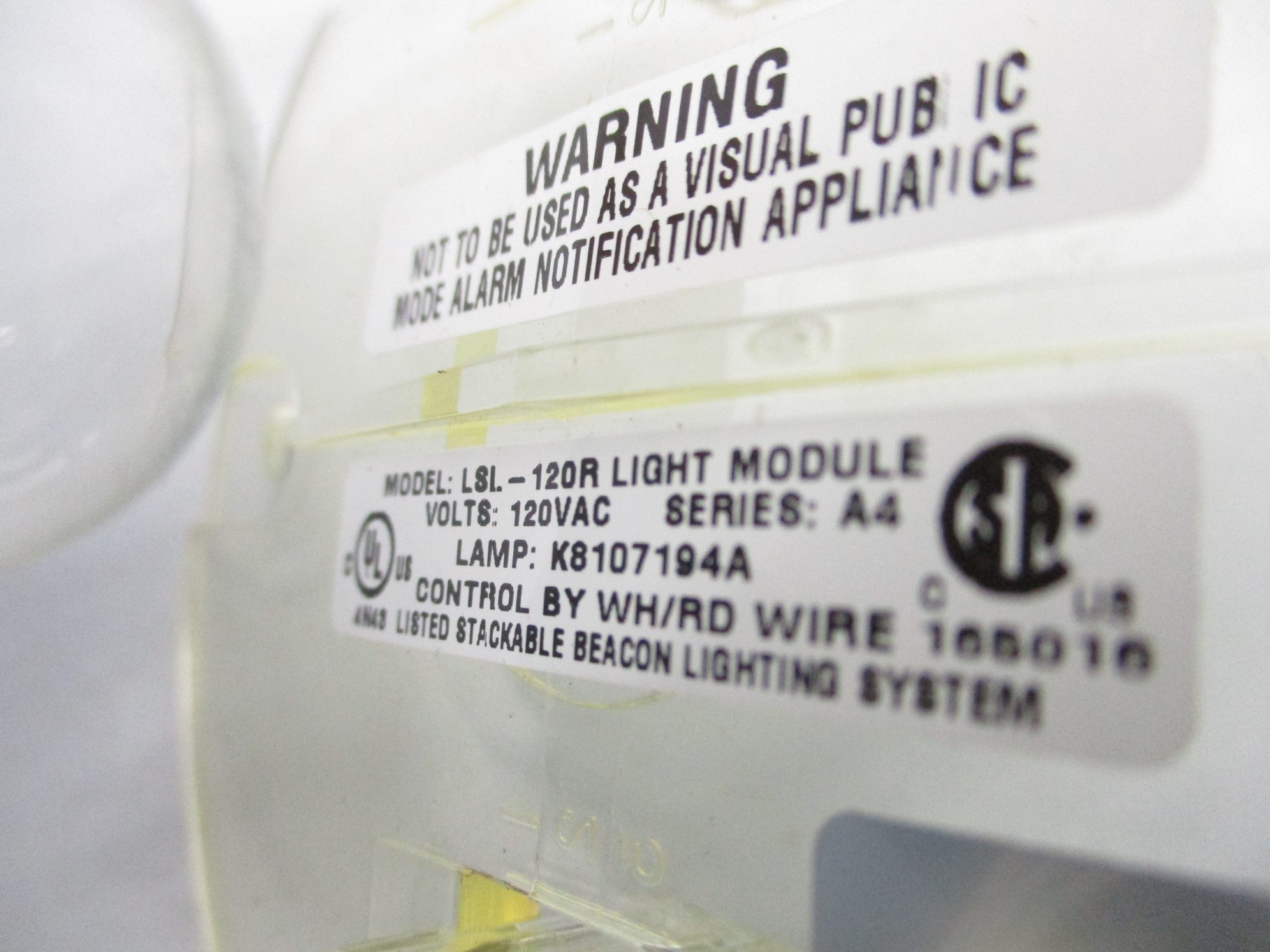 INDUSTRIAL SPARE PART LSL-120R SER. A4 (AS PICTURED) NSMP