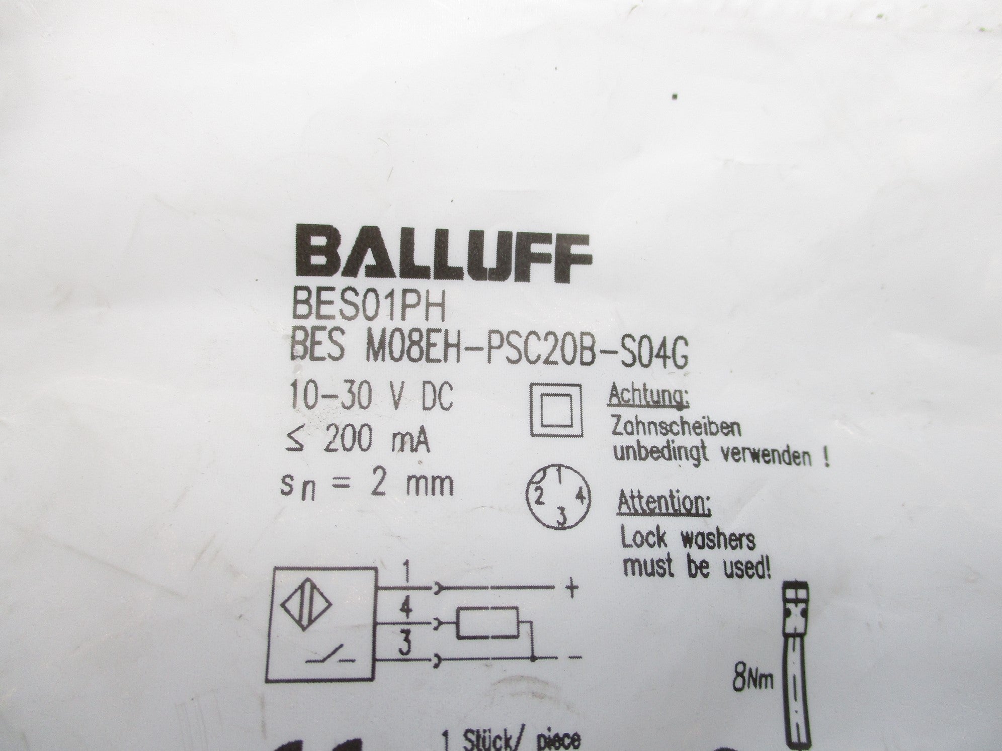 BALLUFF BESM08EH-PSC20B-S04G NSMP