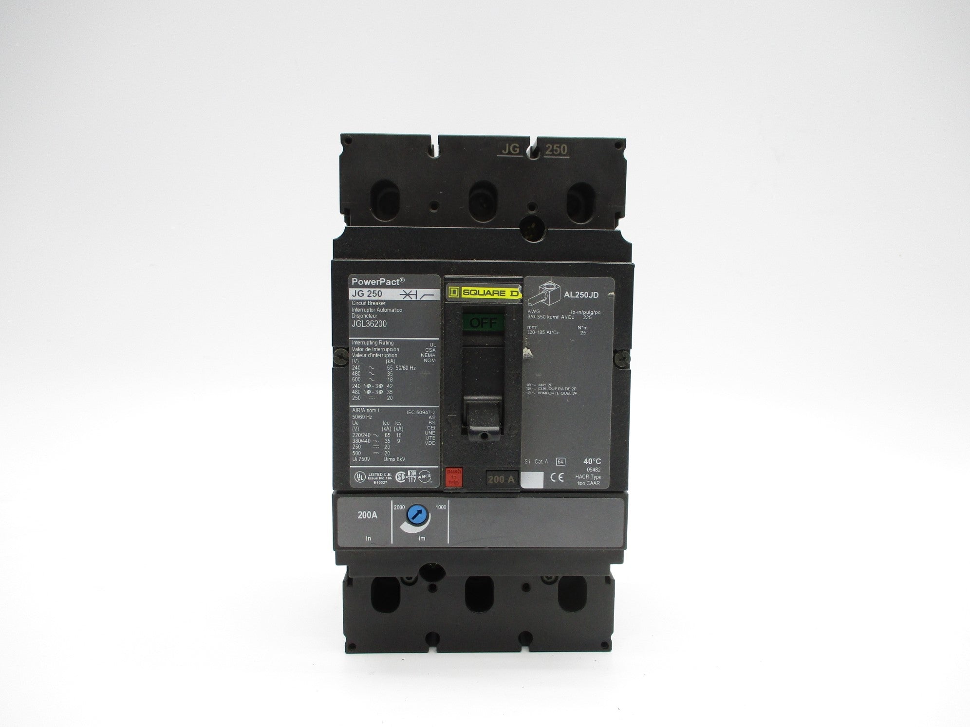 SQUARE D JGL36200 200A NSNP
