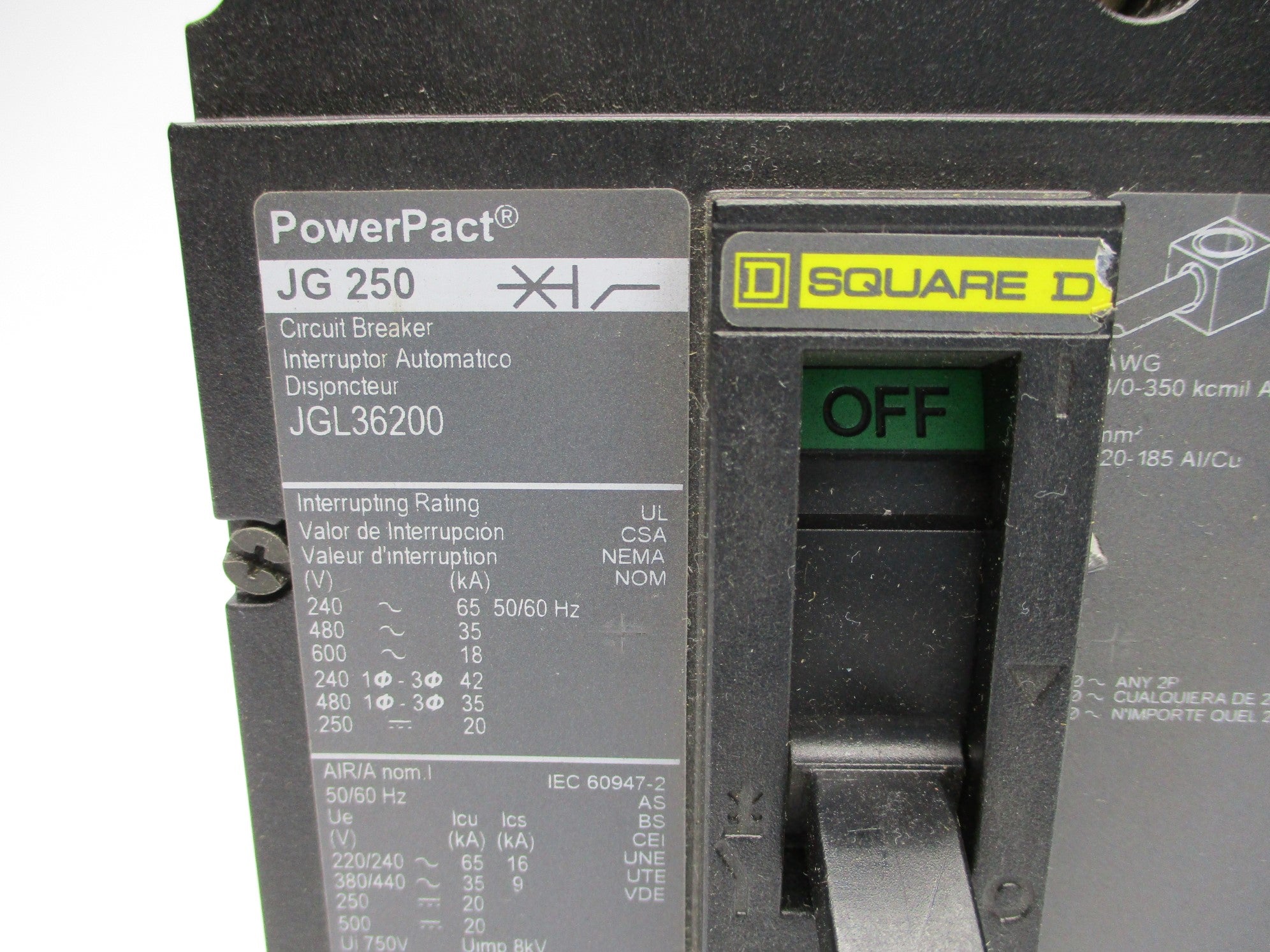 SQUARE D JGL36200 200A NSNP