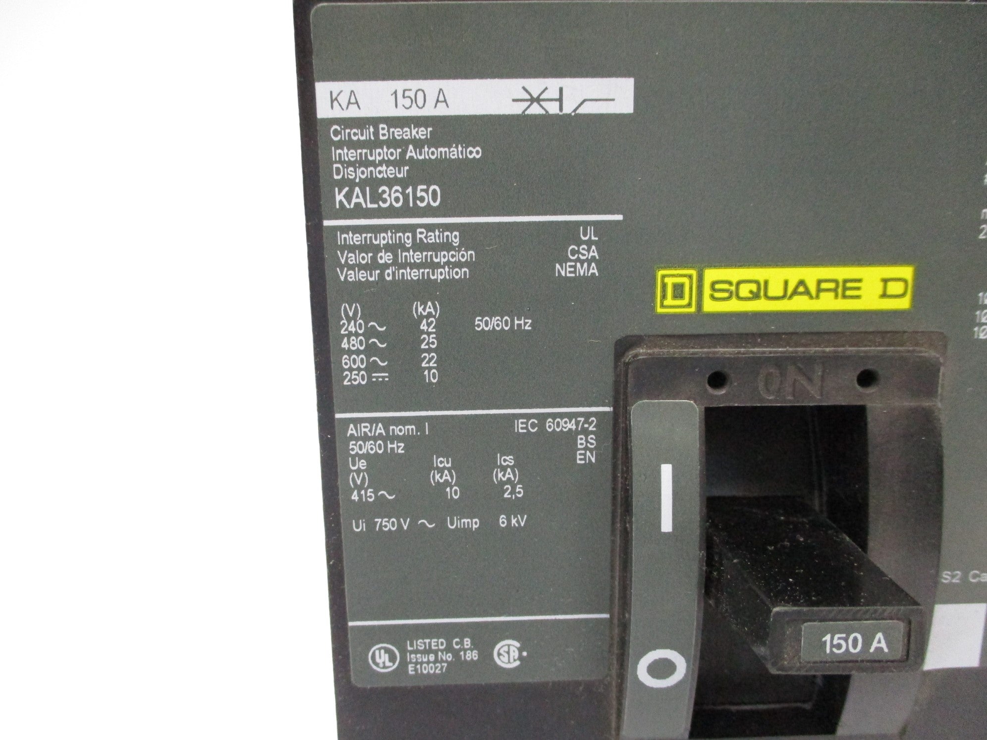 SQUARE D KAL36150 150A NSNP