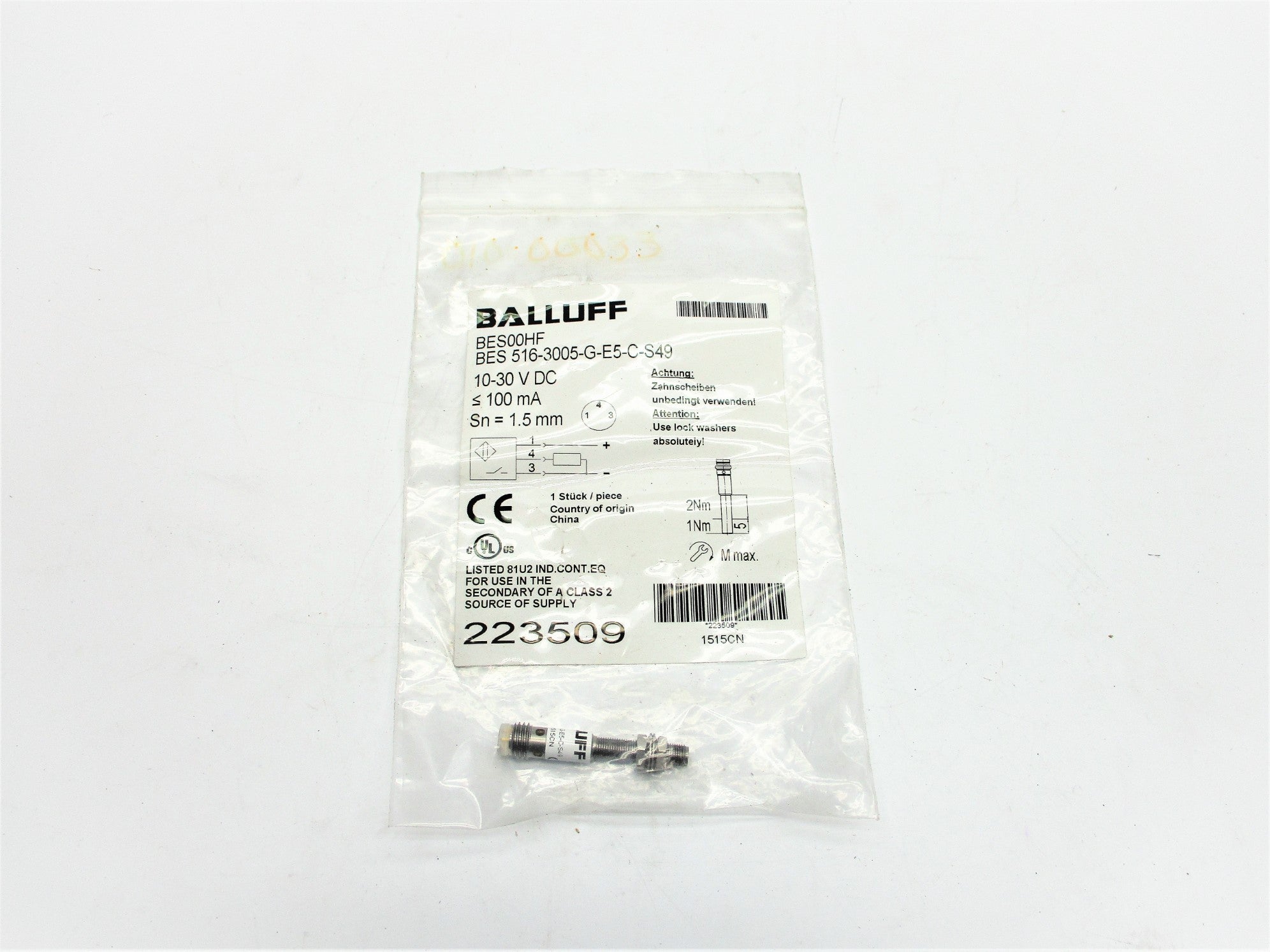 BALLUFF BES516-3005-G-E5-C-S49 BES00HF 10-30VDC NSMP