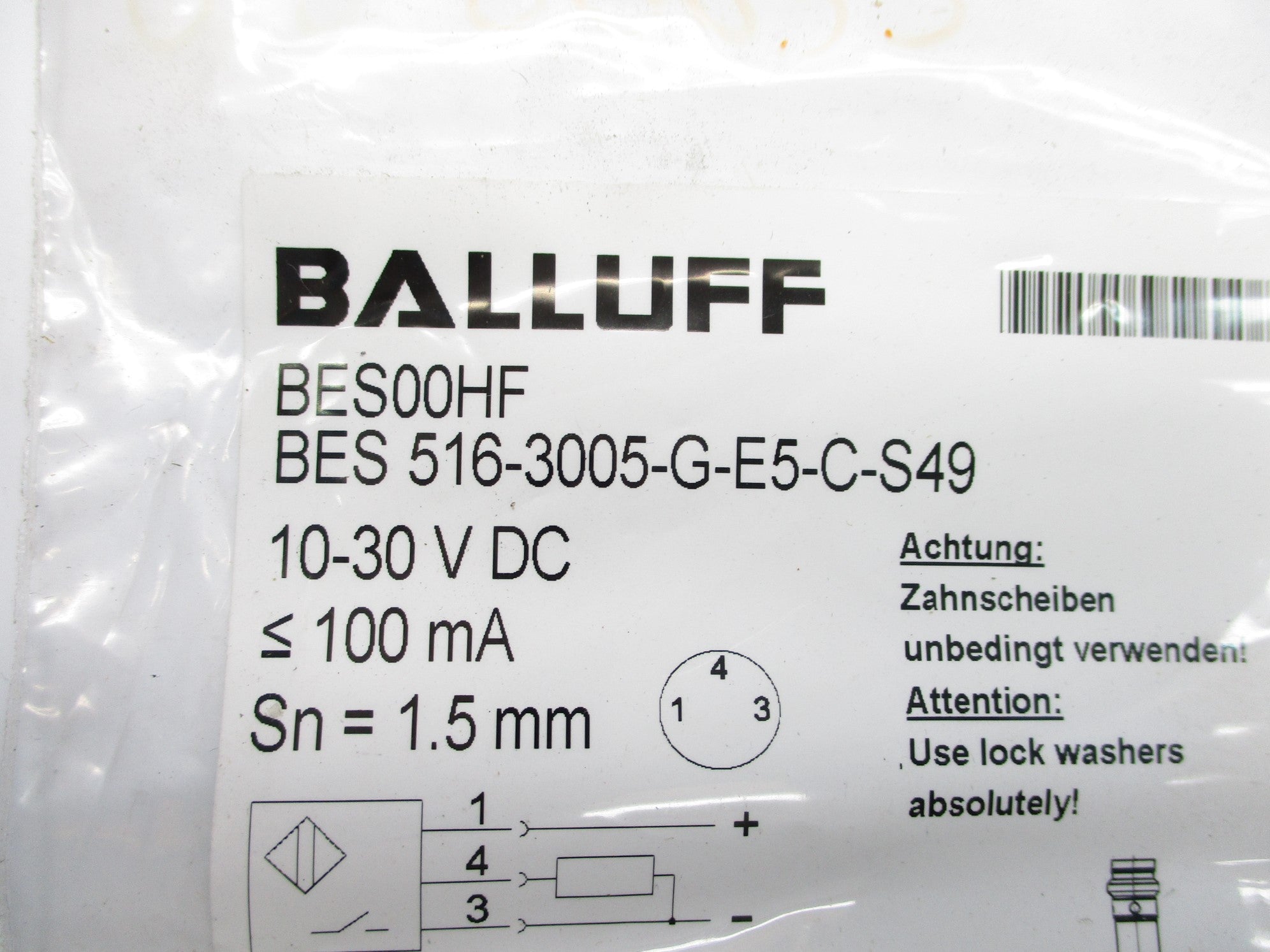 BALLUFF BES516-3005-G-E5-C-S49 BES00HF 10-30VDC NSMP