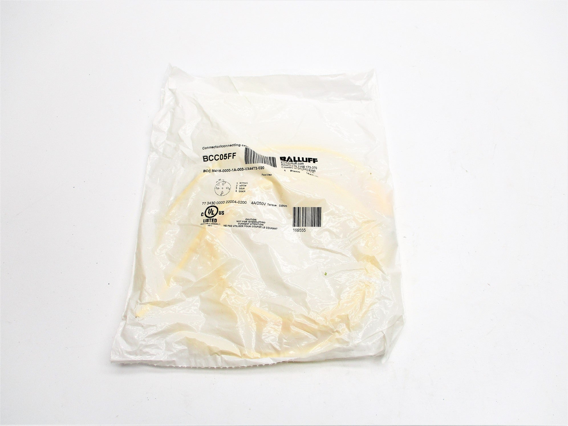 BALLUFF BCCM415-0000-1A-003-VX44T2-020 BCC05FF 250V 4A NSMP