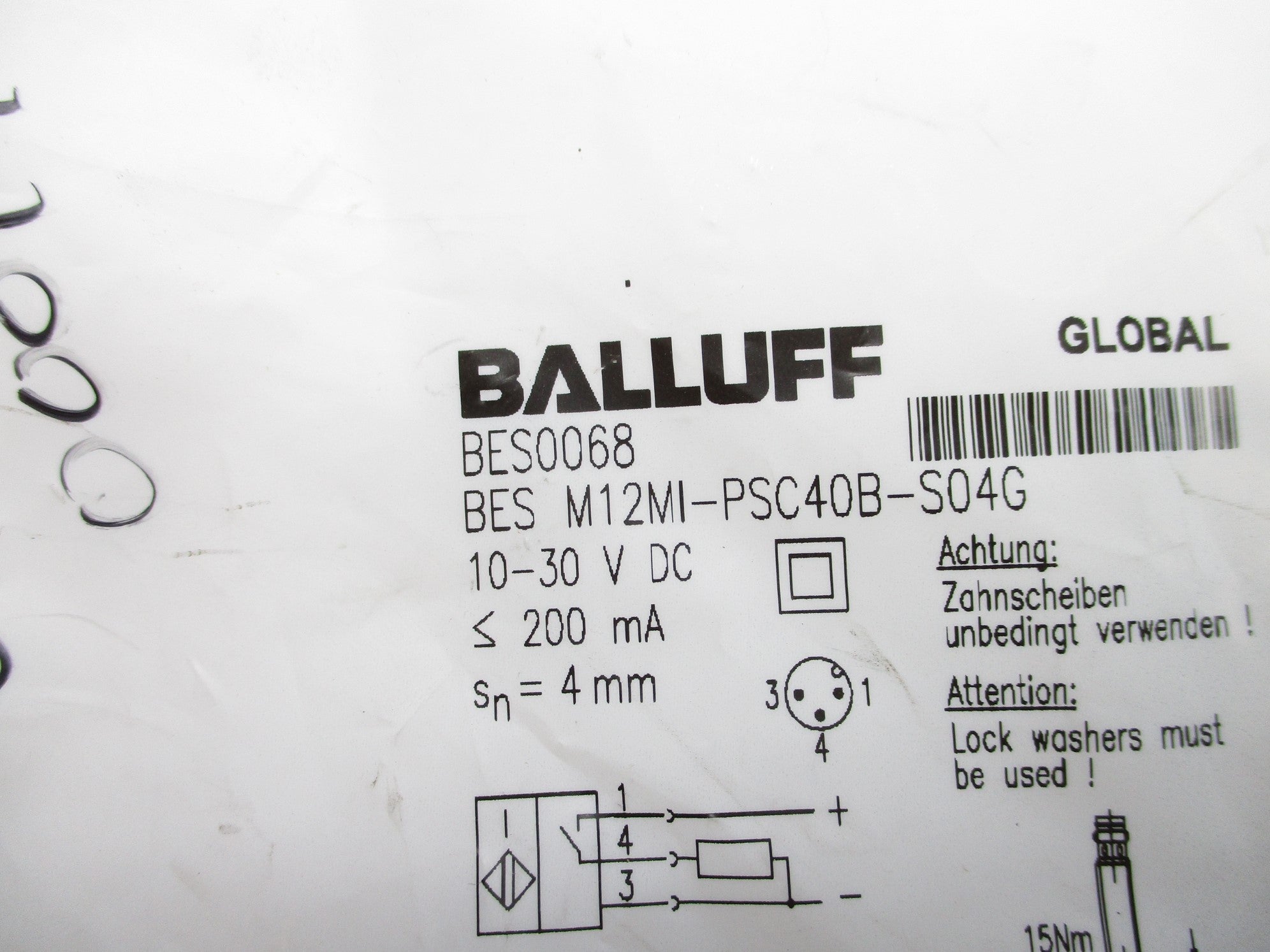 BALLUFF BESM12MI-PSC40B-S04G BES0068 10-30VDC NSMP