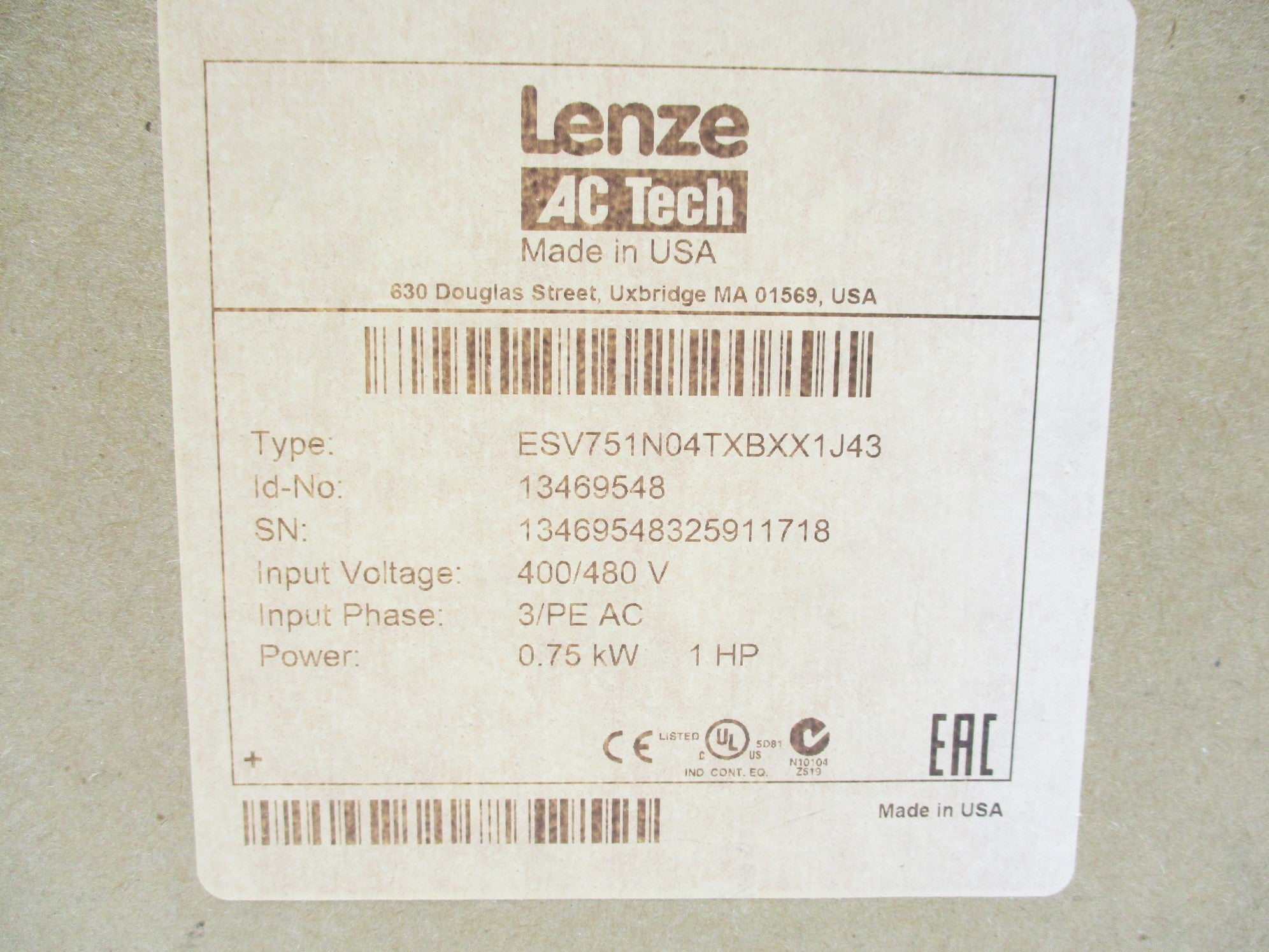 LENZE ESV751N04TXBXX1J43 NSMP