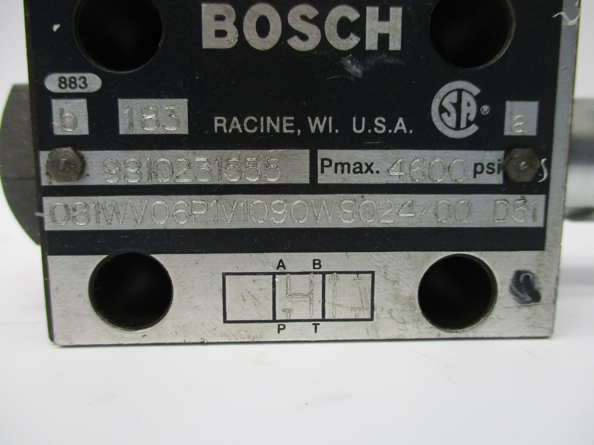 BOSCH 081WV06P1V1090WS024/00D51 4600PSI NSNP