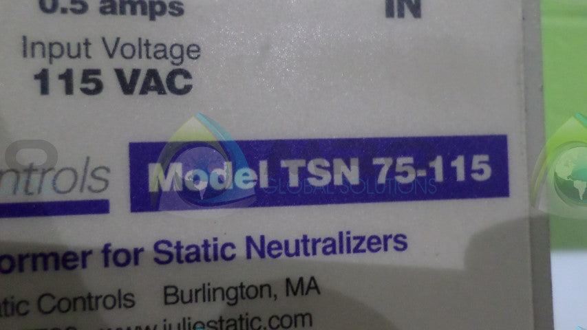 JULIE STATIC CONTROLS TSN75-115 TRANSFORMER *USED*