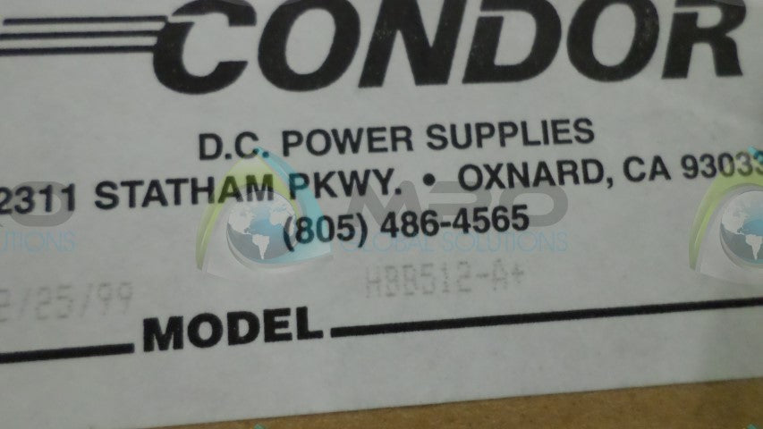CONDOR HBB512-A+ POWER SUPPLY *USED*
