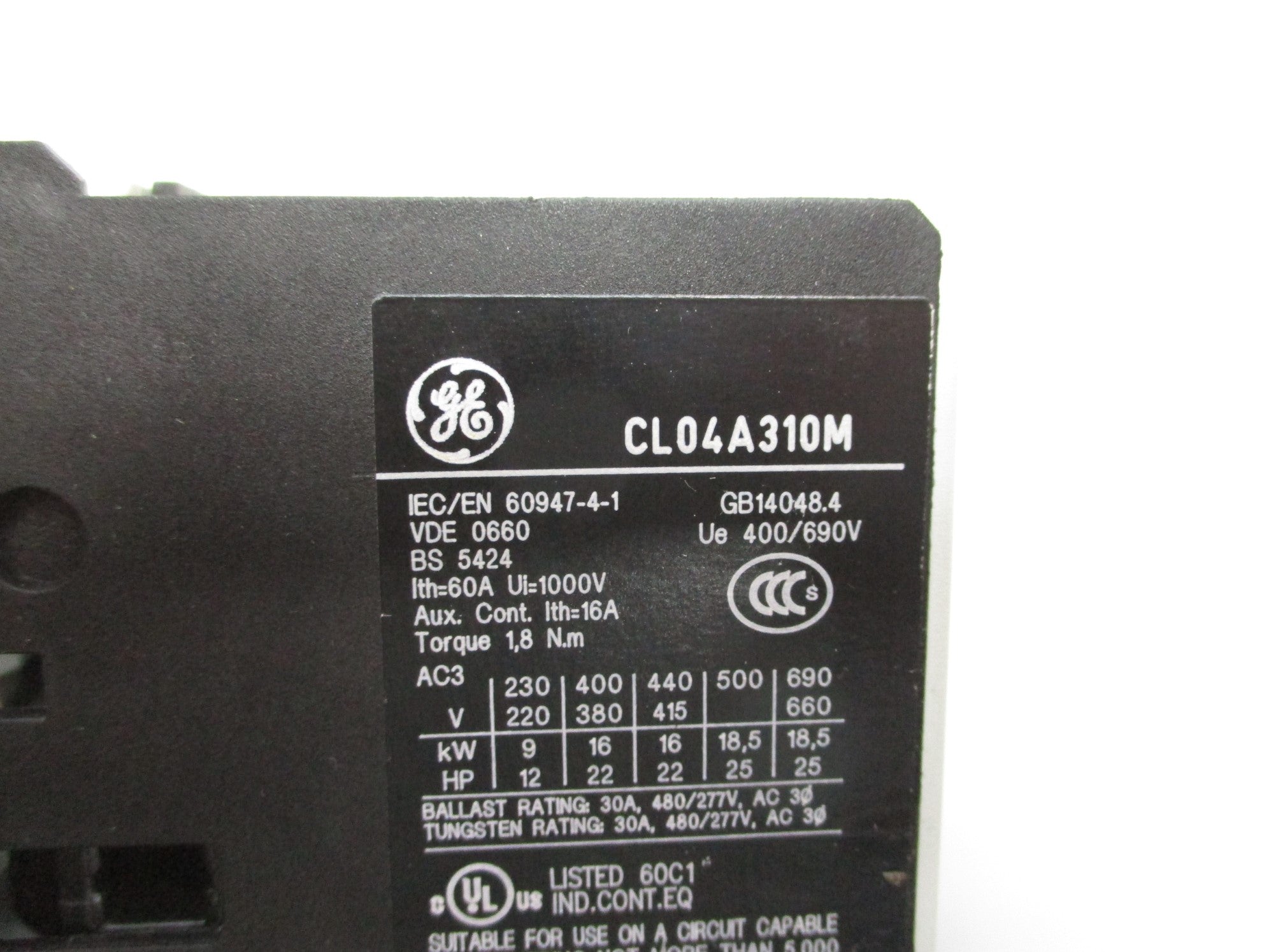 GENERAL ELECTRIC CL04A310M 110/120V NSNP